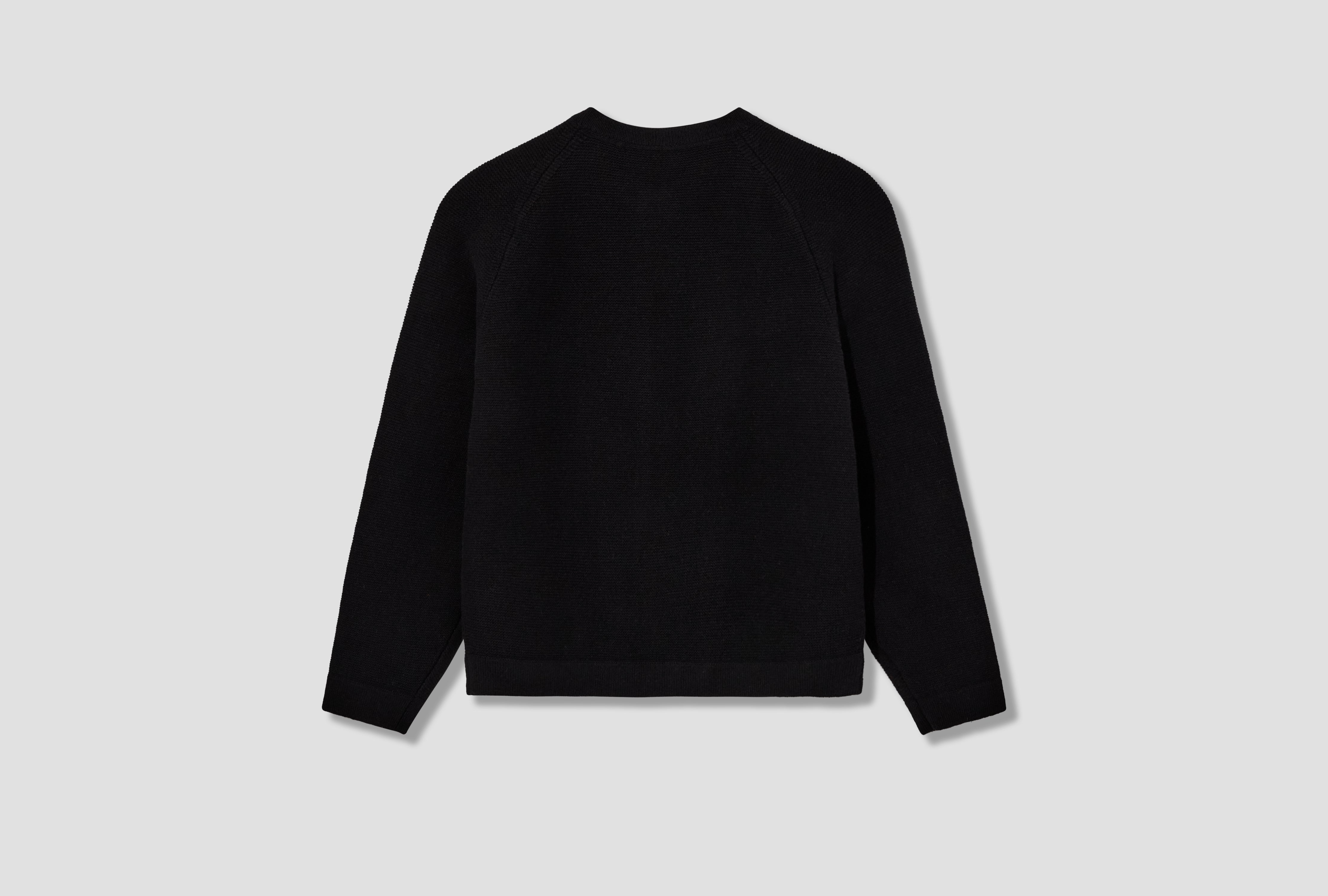 WOOL LINK ZIP CARDIGAN LW1430 Black