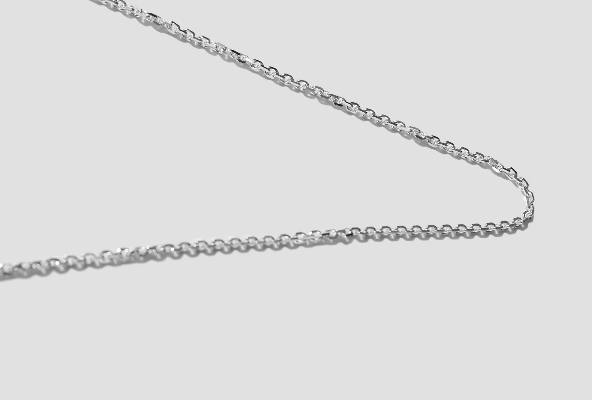 STRING NECKLACE 60 CM. - POLISHED / STERLING SILVER 101361 Silver