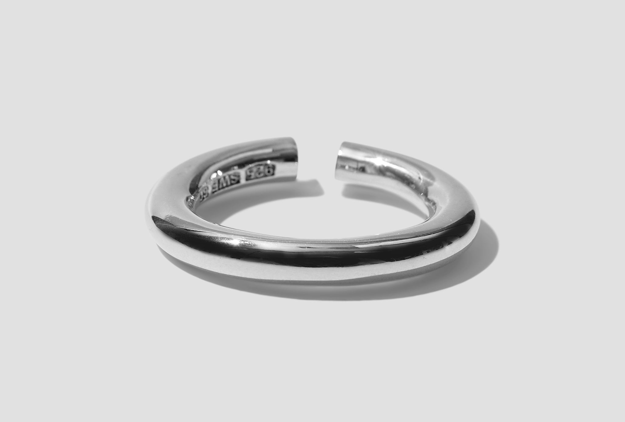 ALMOST RING THICK - POLISHED / STERLING SILVER 101612 Silver