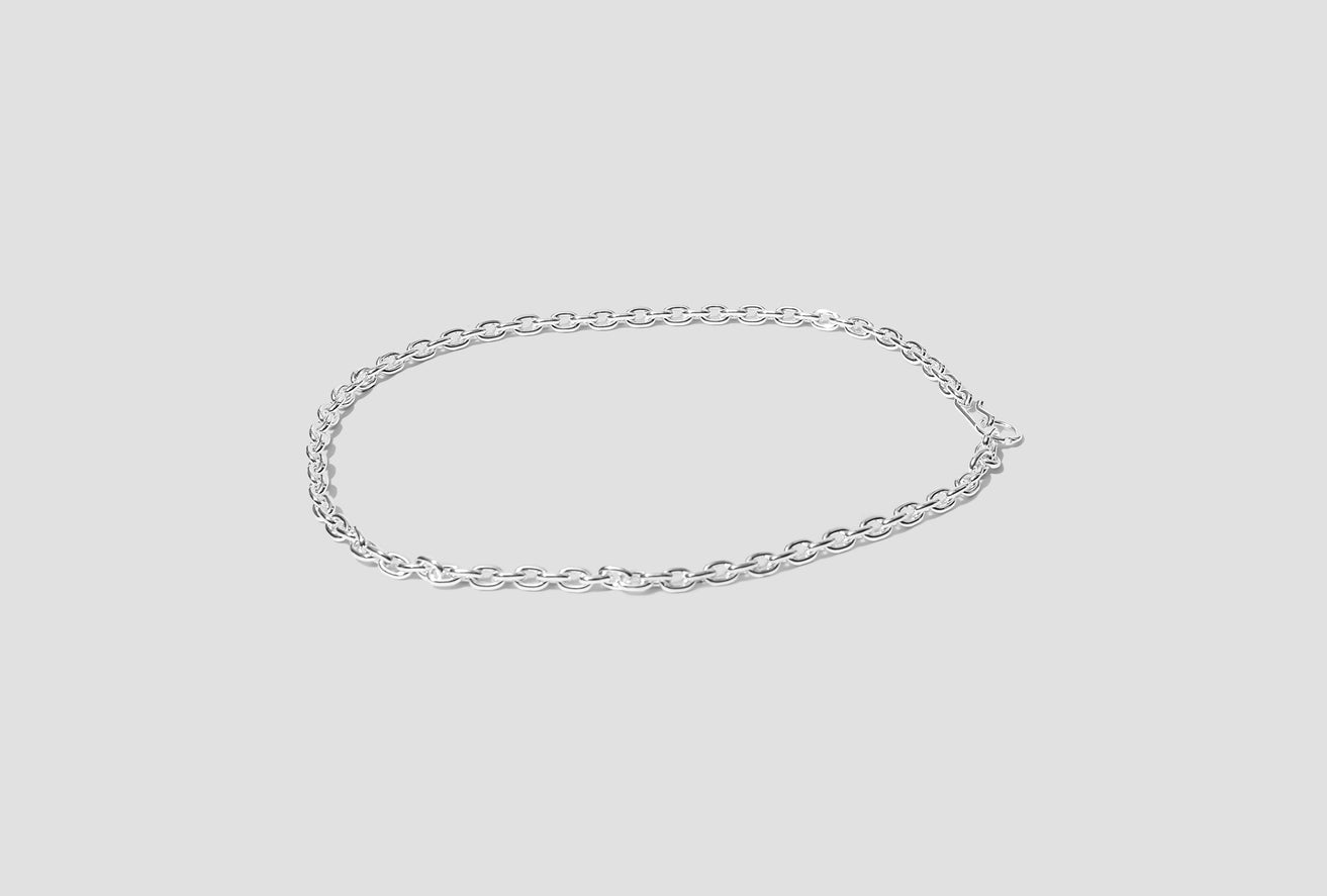 STANDARD NECKLACE THIN 52 CM. - POLISHED / STERLING SILVER 101746-L Silver