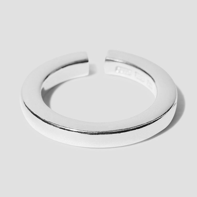 SQUARE RING THICK - POLISHED / STERLING SILVER 101790 Silver