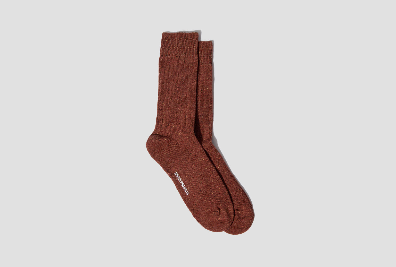 BJARKI NEPS WOOL RIB SOCK N82-0008 Orange