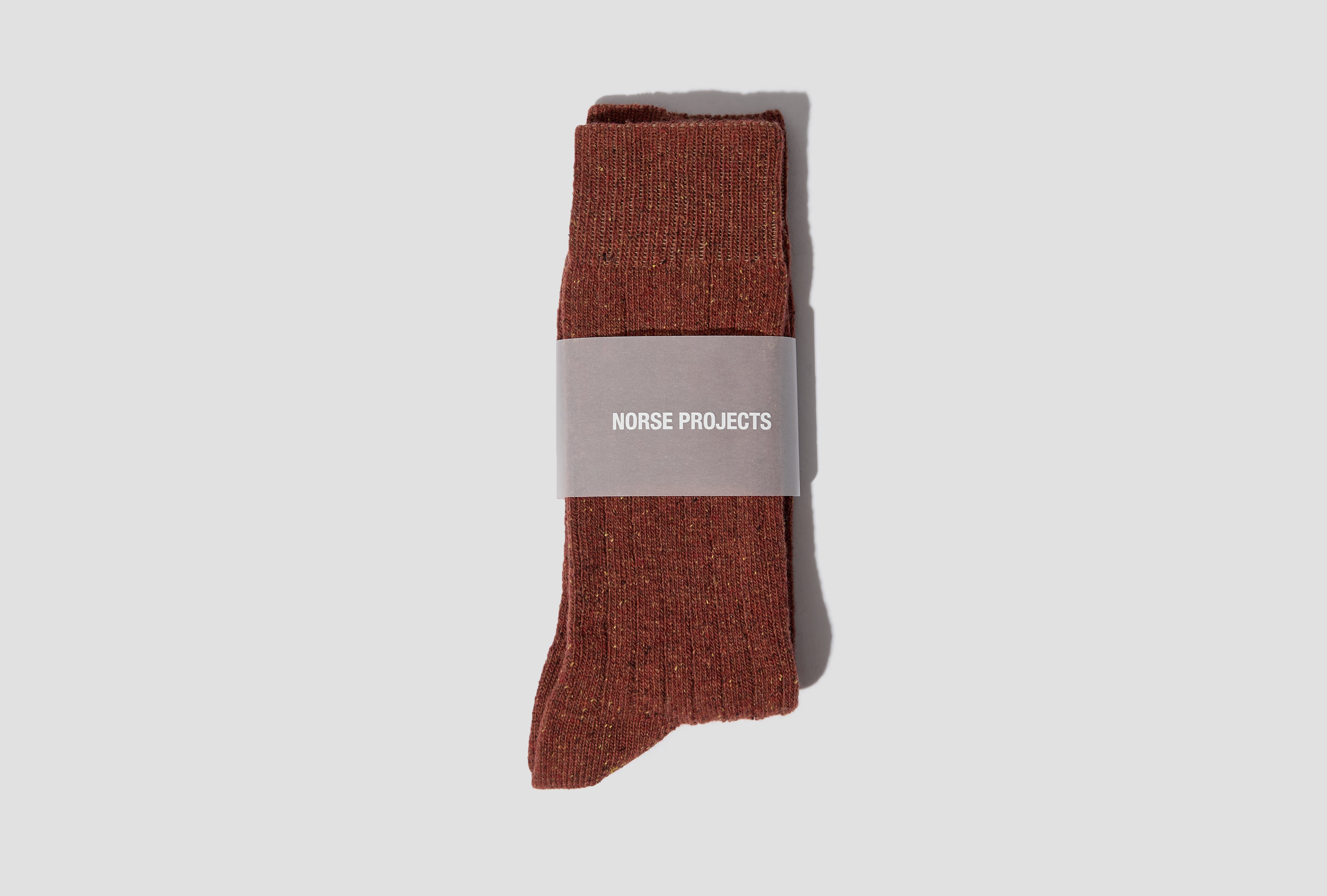 BJARKI NEPS WOOL RIB SOCK N82-0008 Orange