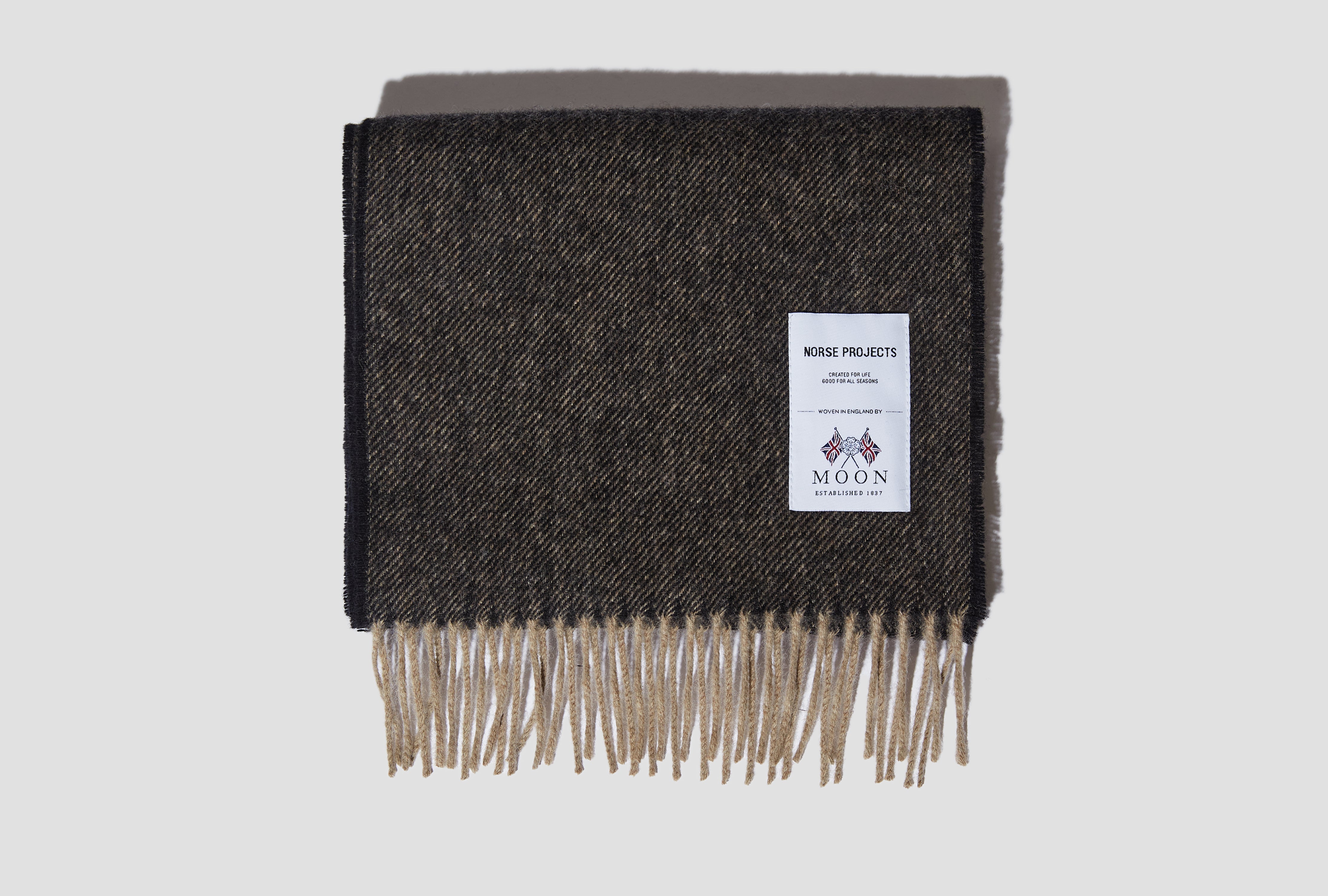NORSE MOON MERINO LAMBSWOOL SCARF N83-0021 Brown