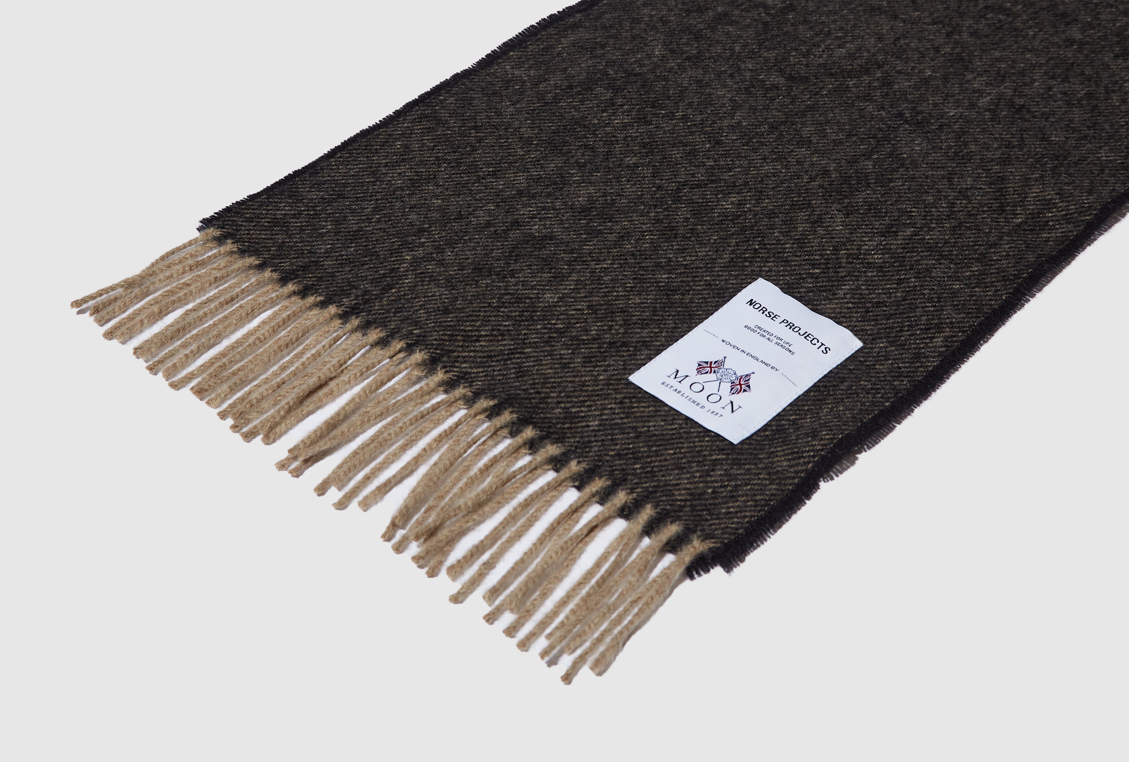 NORSE MOON MERINO LAMBSWOOL SCARF N83-0021 Brown