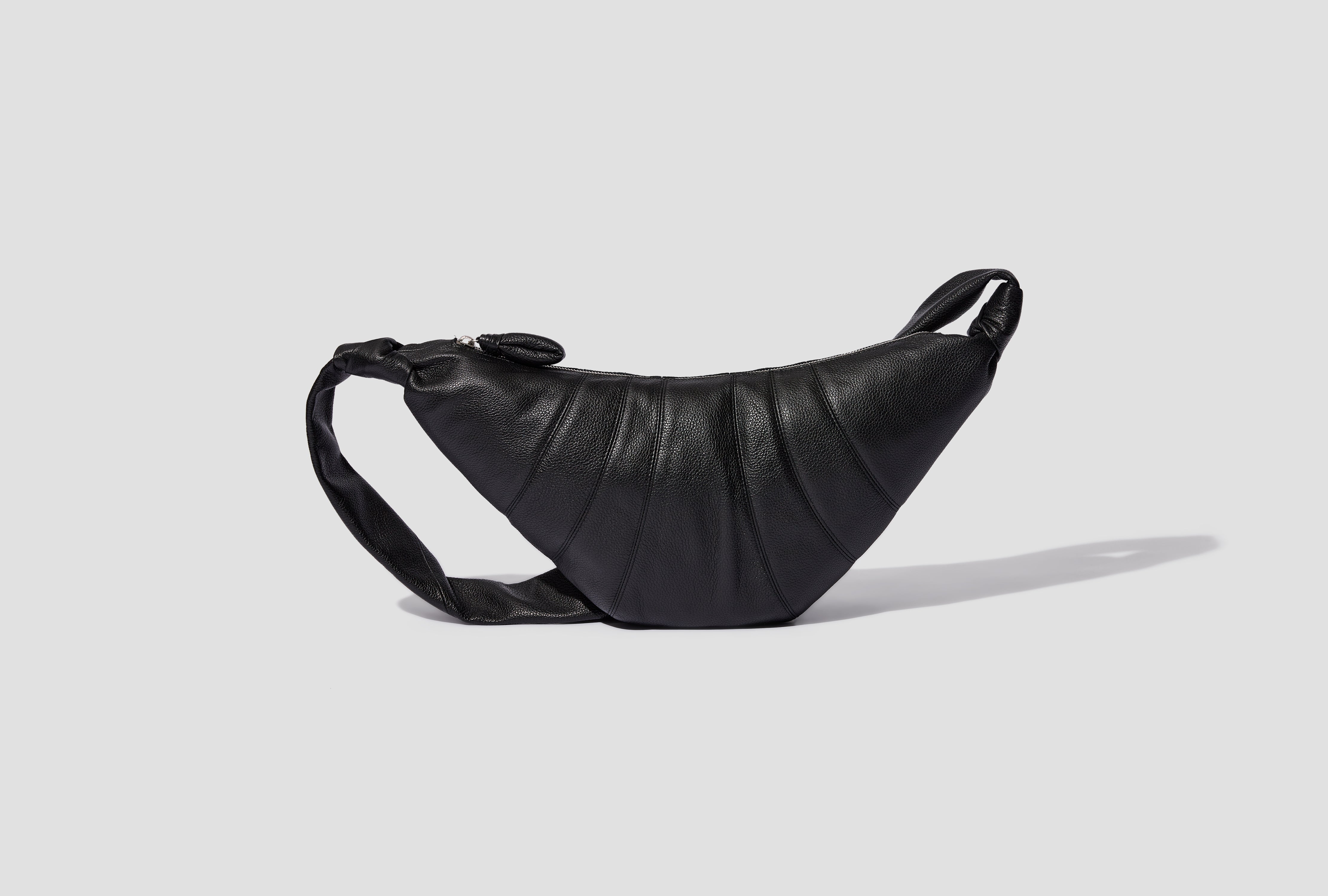 MEDIUM CROISSANT BAG - SOFT GRAINED LEATHER BG0001 LL0018 Black