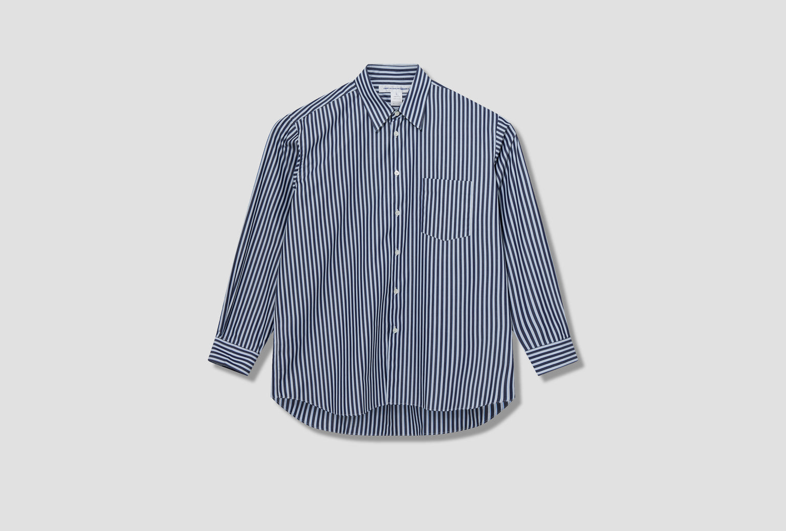 FOREVER - YARN DYED COTTON STRIPE POPLIN - STRIPE 3 / WIDE CLASSIC FZ-B218-PER Navy