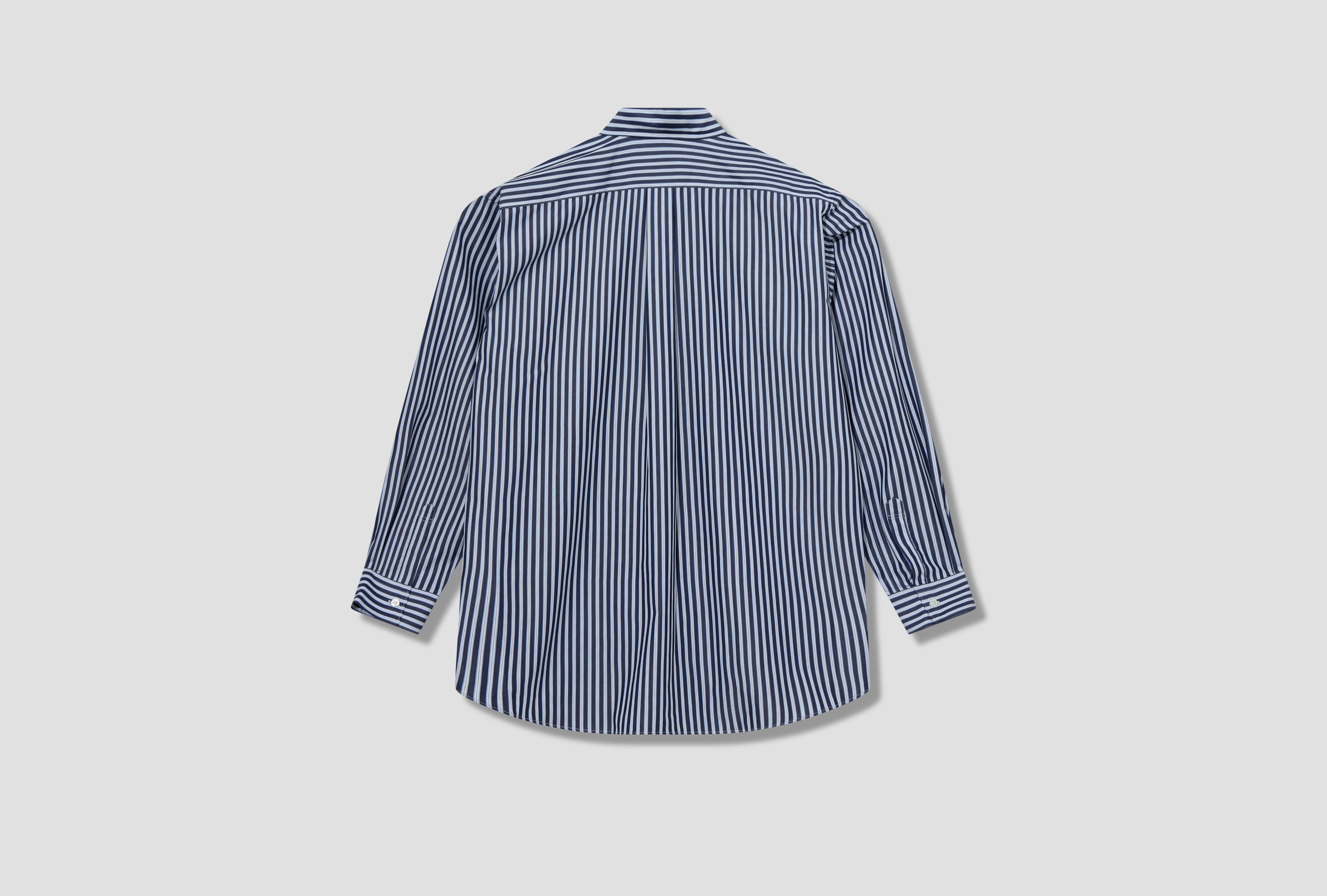 FOREVER - YARN DYED COTTON STRIPE POPLIN - STRIPE 3 / WIDE CLASSIC FZ-B218-PER Navy