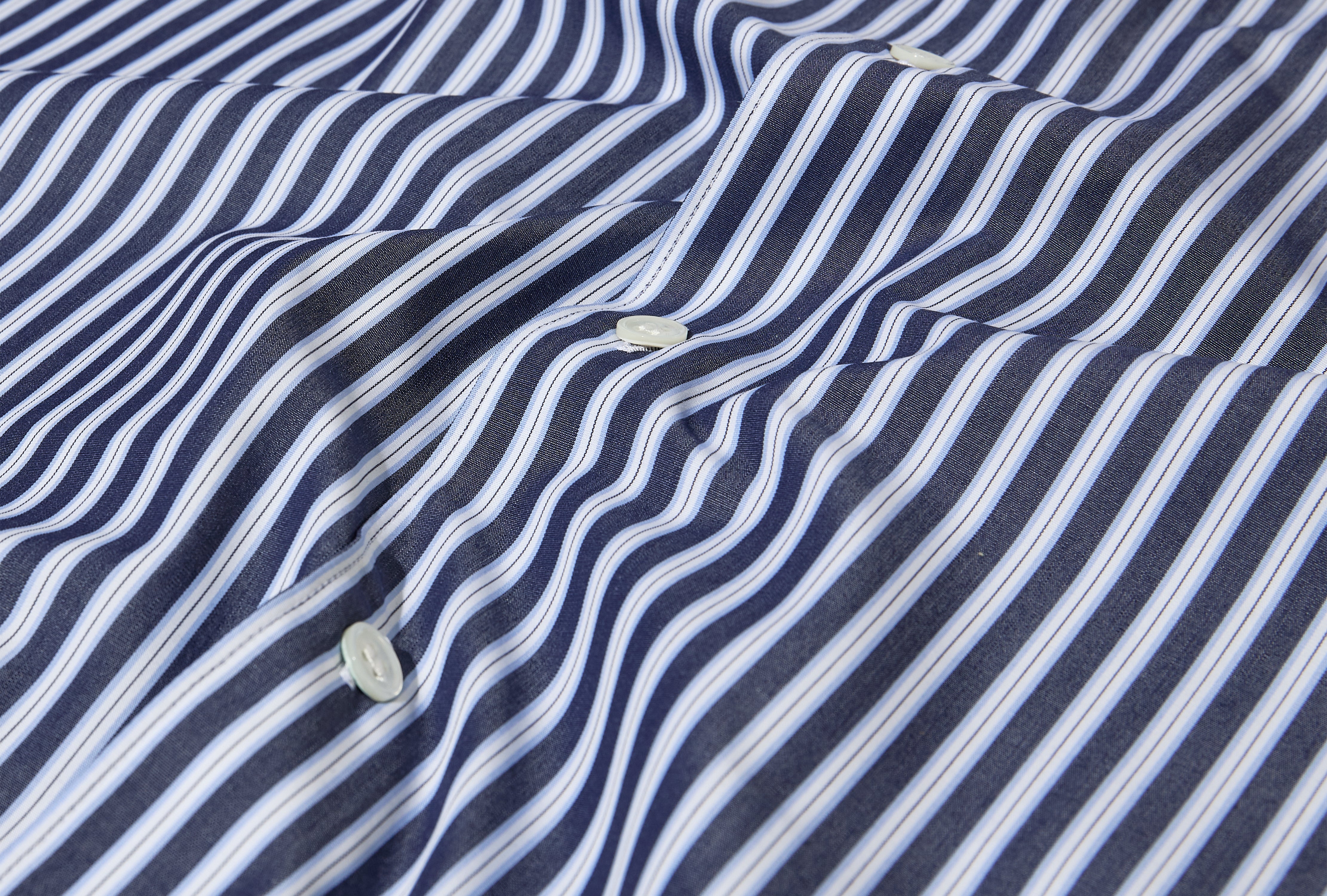 FOREVER - YARN DYED COTTON STRIPE POPLIN - STRIPE 3 / WIDE CLASSIC FZ-B218-PER Navy