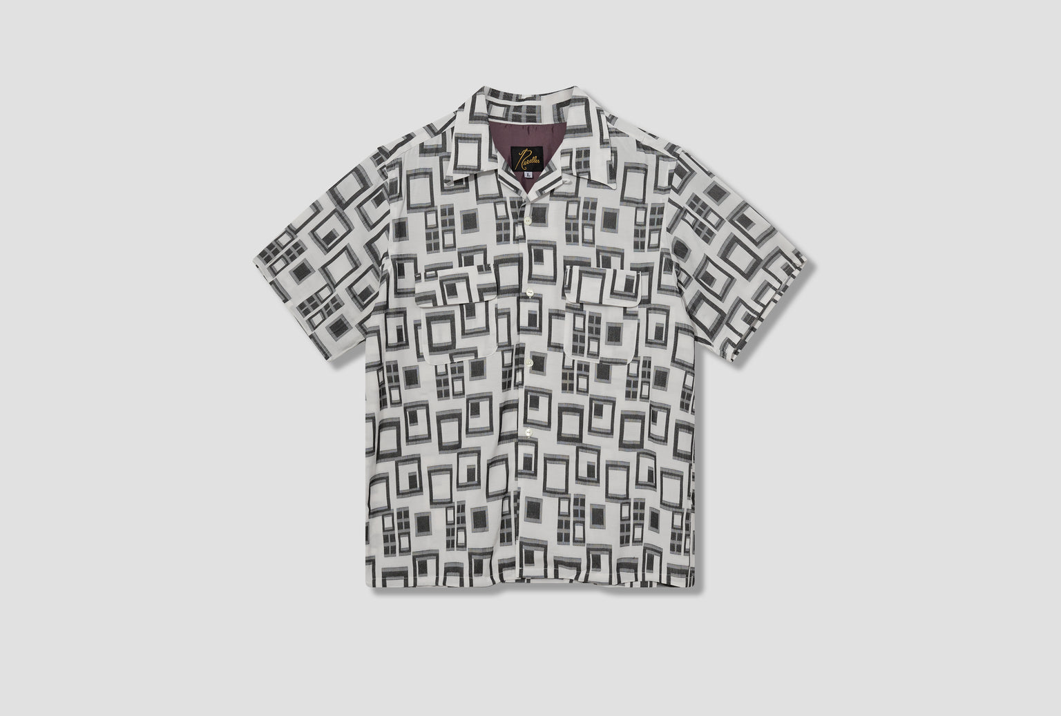 S/S CLASSIC SHIRT - R/PE/L MULTI BLOCK JQ. MR127 Off white