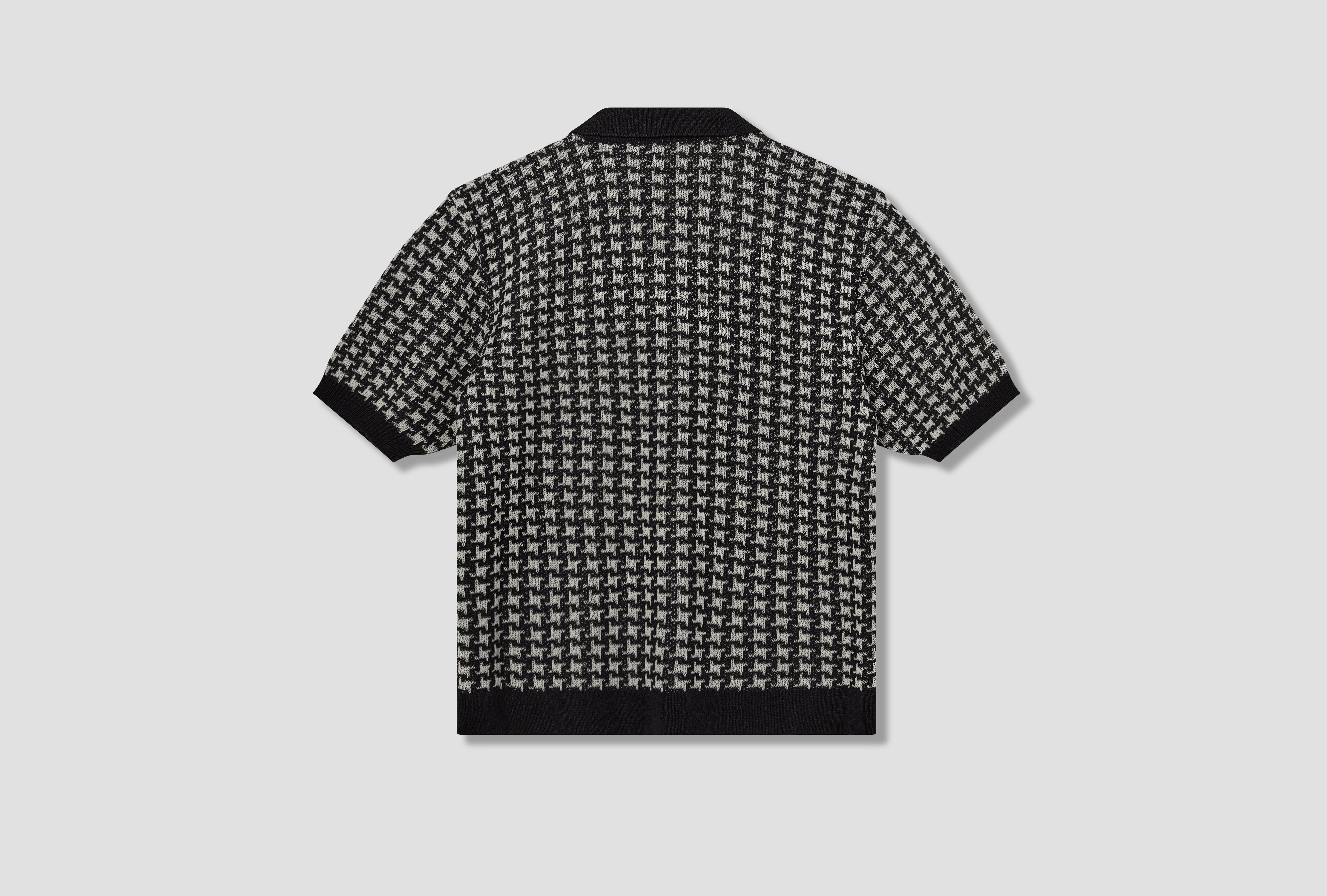 NEEDLES POLO SWEATER - HOUNDSTOOTH MR323 Black – HARRESØ