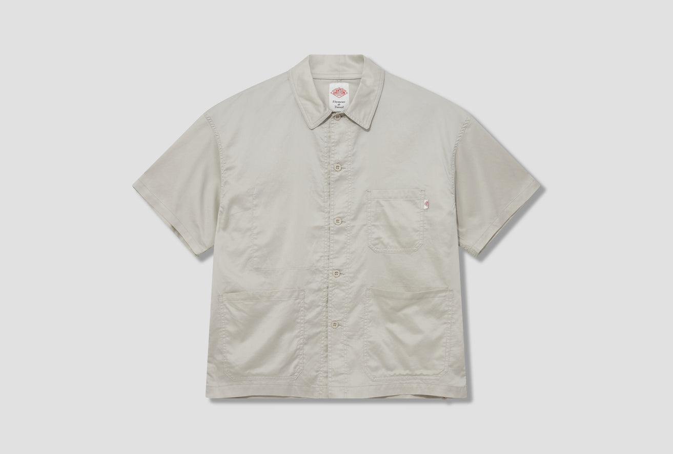 S/S SHIRT COVERALL #DT-A0314 LMF Light grey
