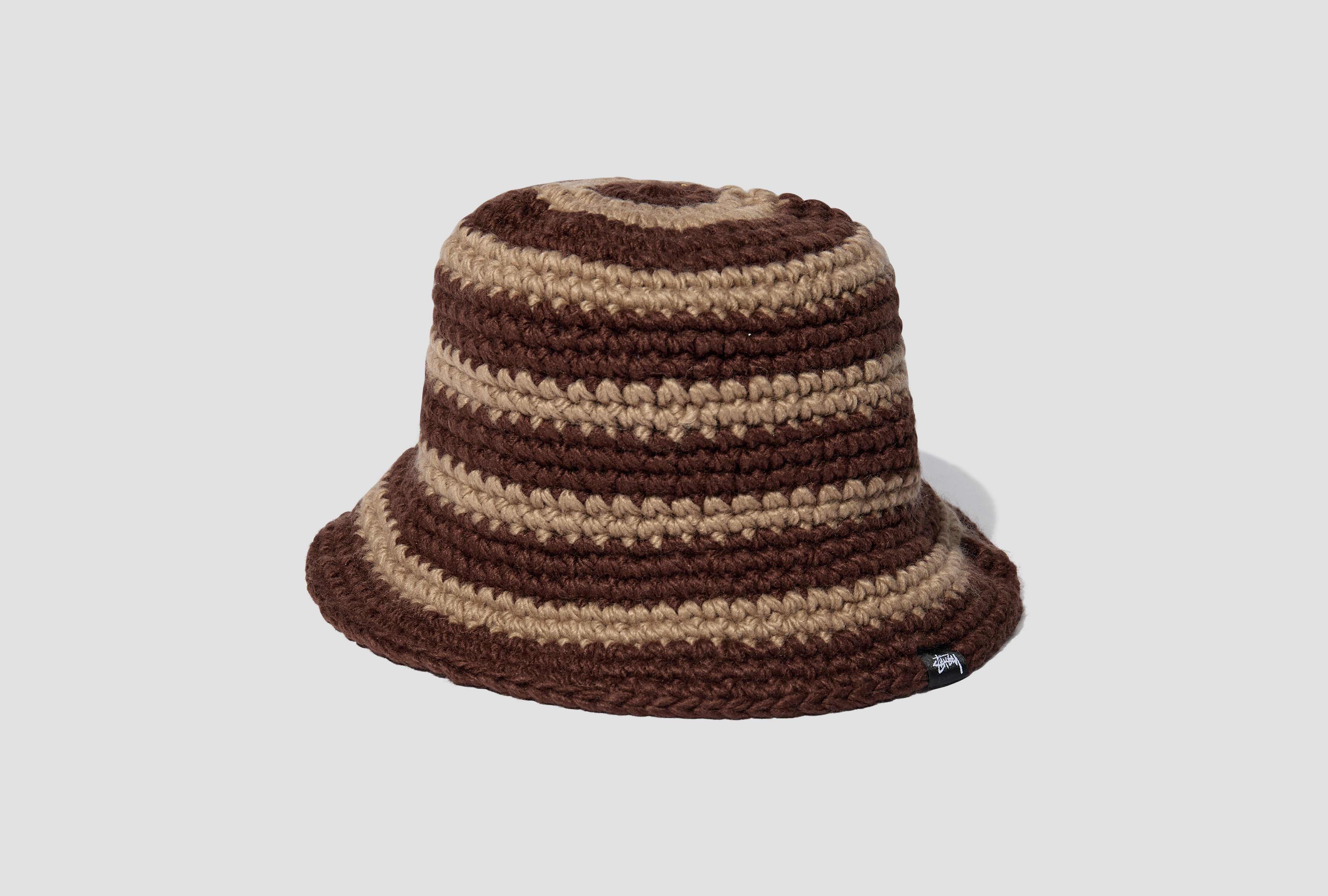 STÜSSY SWIRL KNIT BUCKET HAT 1321167 Brown – HARRESØ