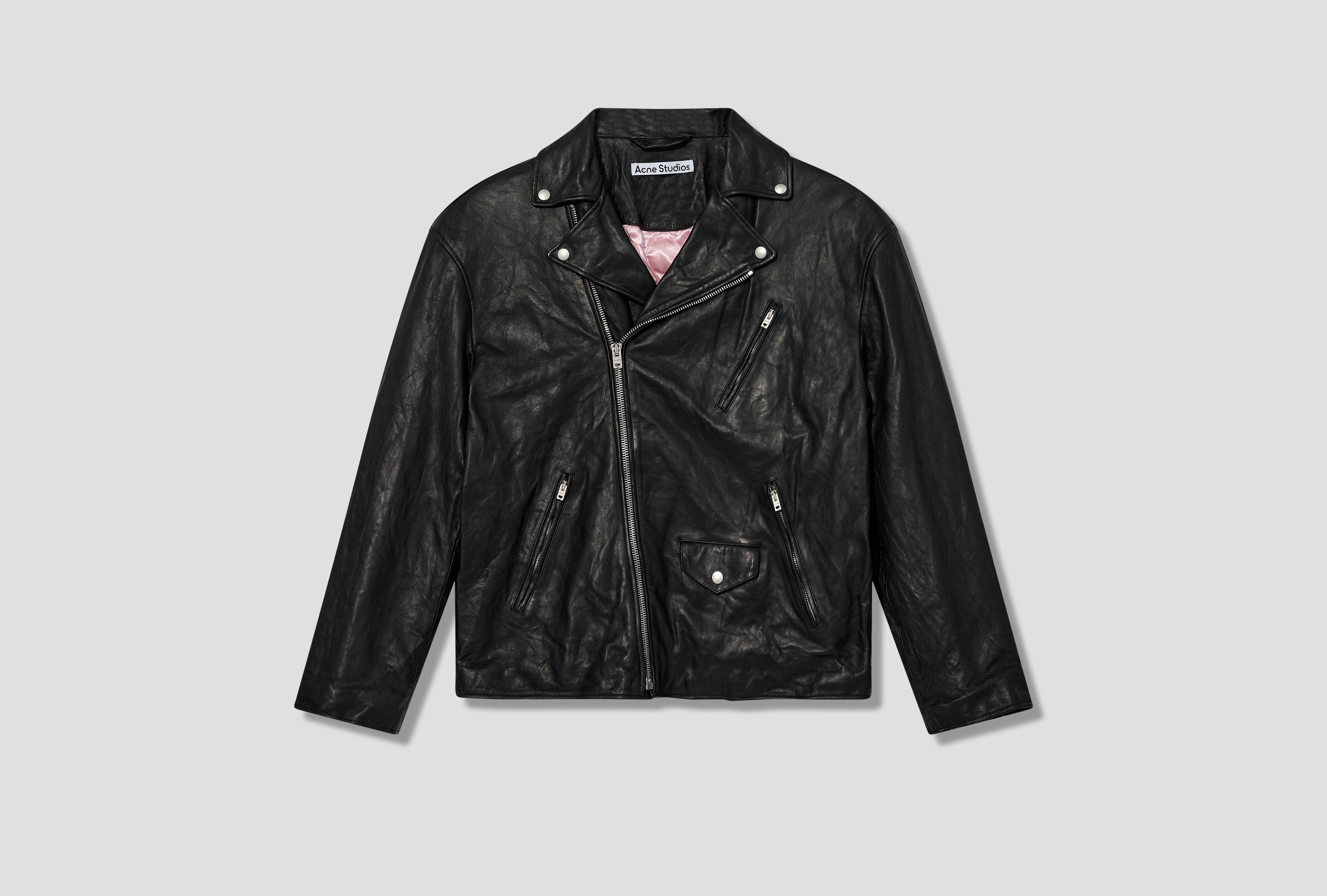 LEATHER OUTERWEAR JACKET B70121 Black