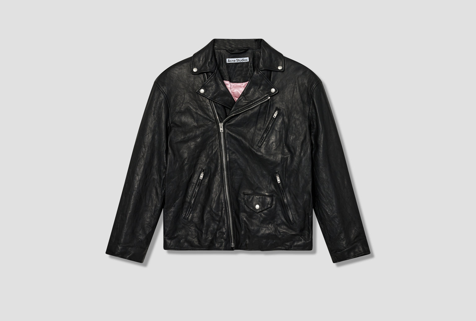 LEATHER OUTERWEAR JACKET B70121 Black