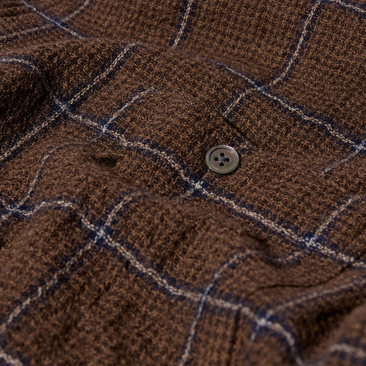 POCKET SHIRT - WORSTED 3-40S18 Brown