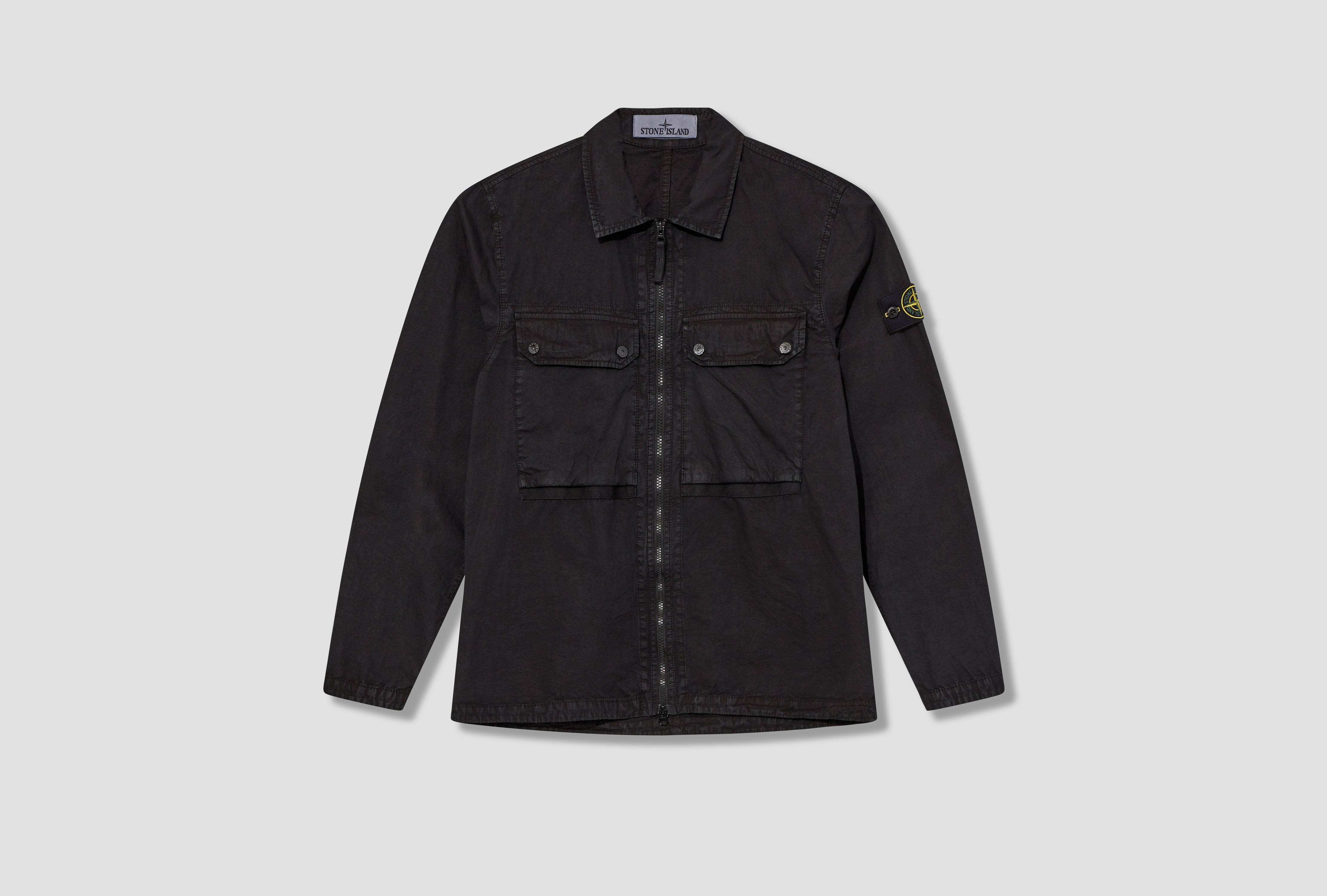 Dyed canvas shop overshirt jacket