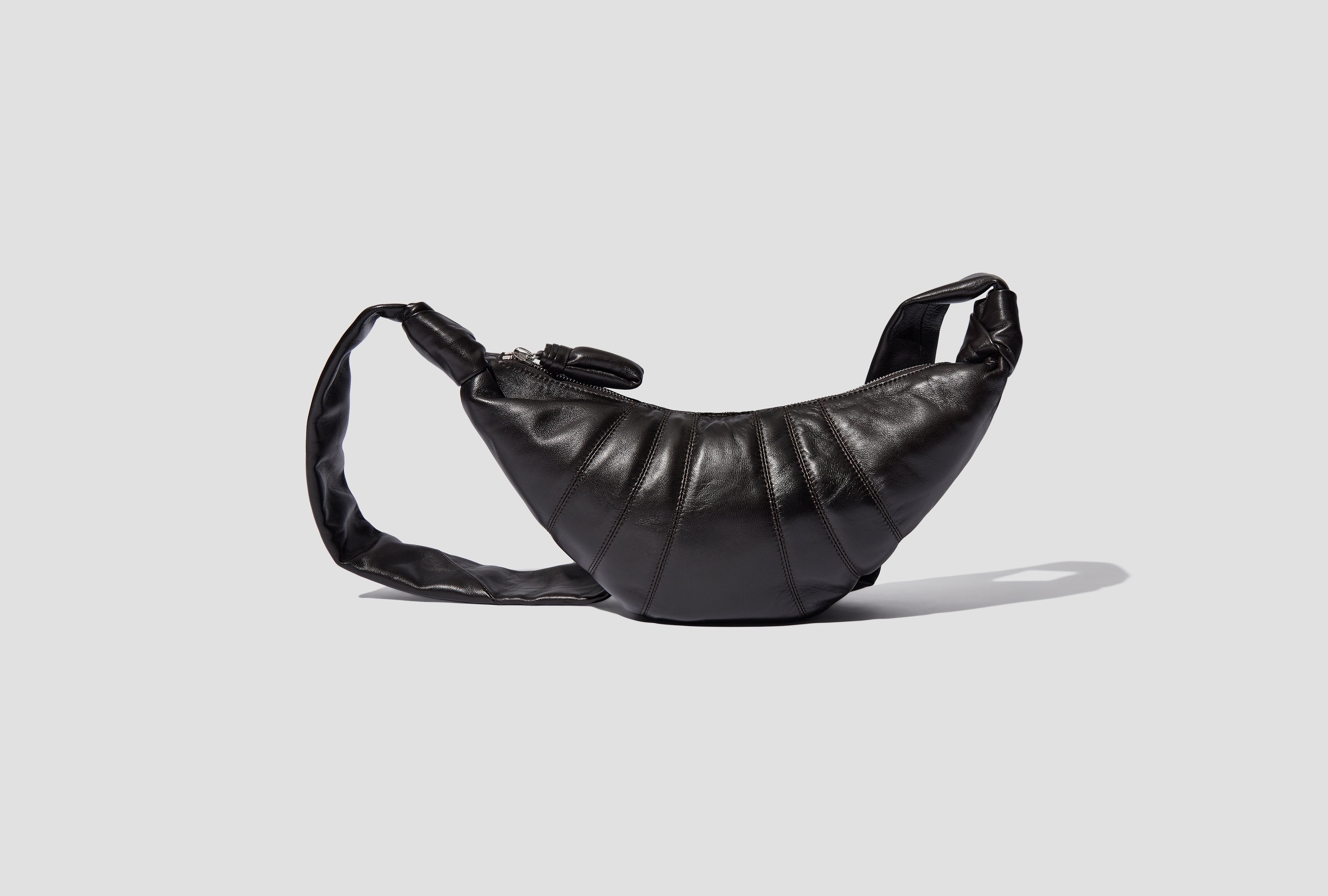 SMALL CROISSANT BAG - SOFT NAPPA LEATHER BG0003 LL095 Black