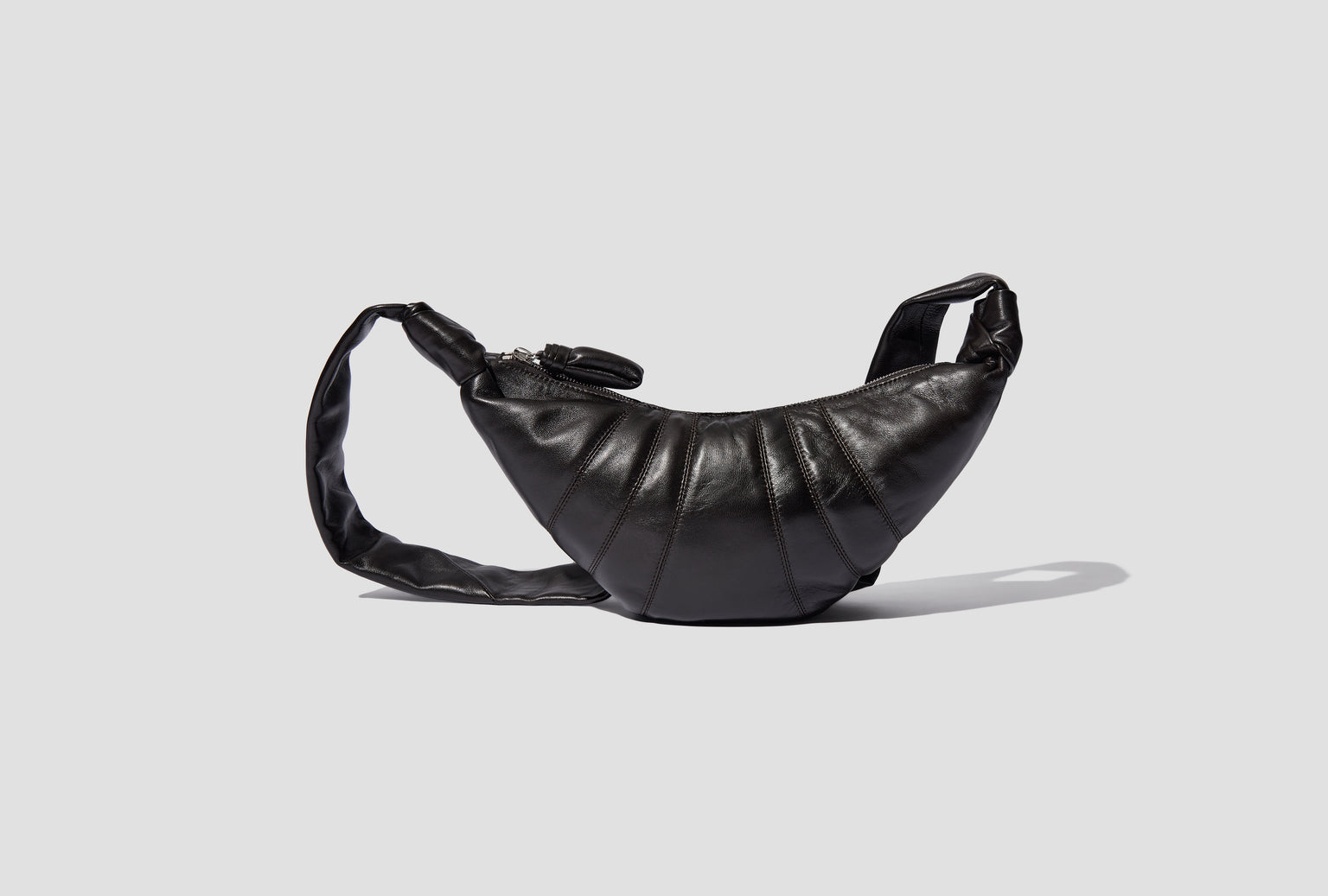 SMALL CROISSANT BAG - SOFT NAPPA LEATHER BG0003 LL095 Black
