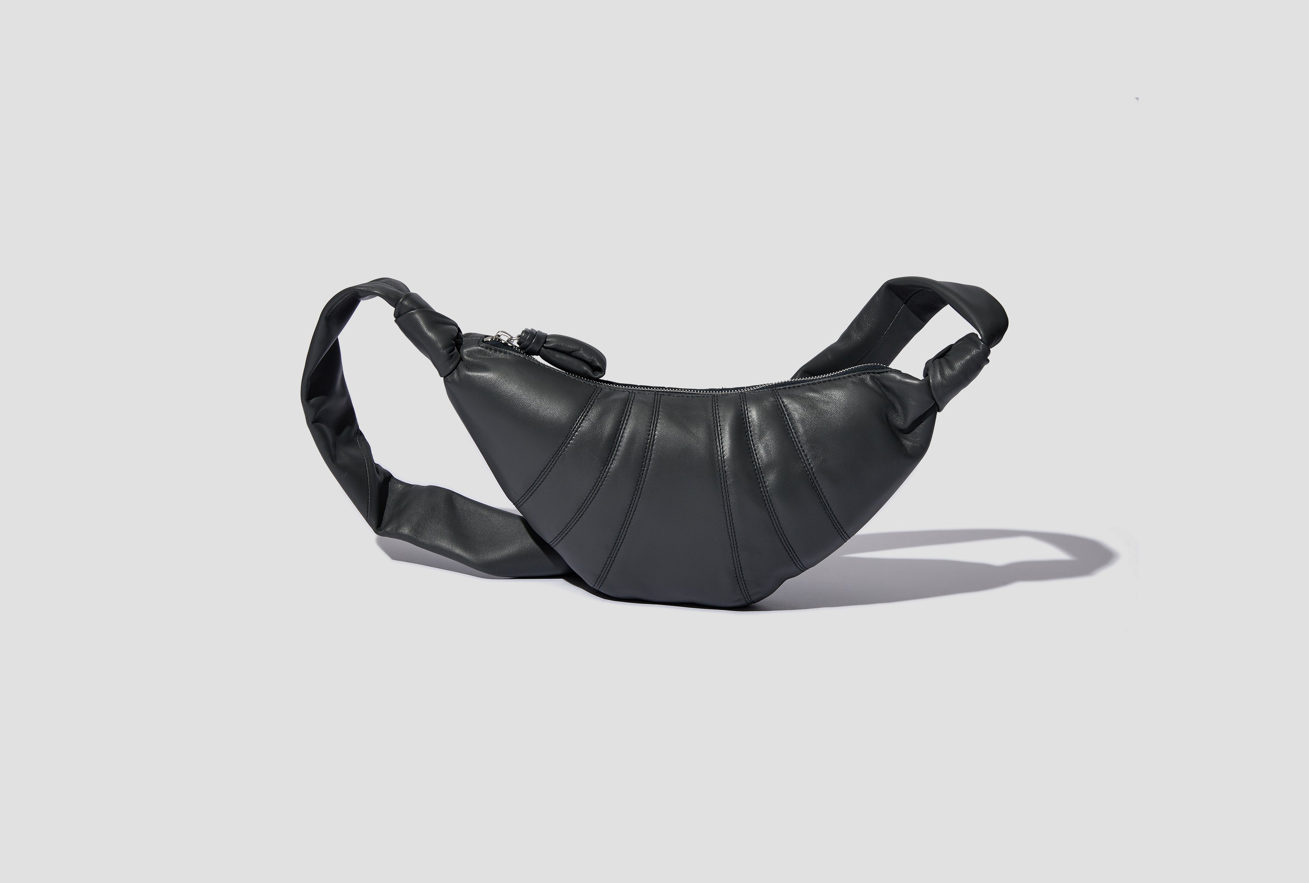 SMALL CROISSANT BAG - SOFT NAPPA LEATHER BG0003 LL095 Charcoal