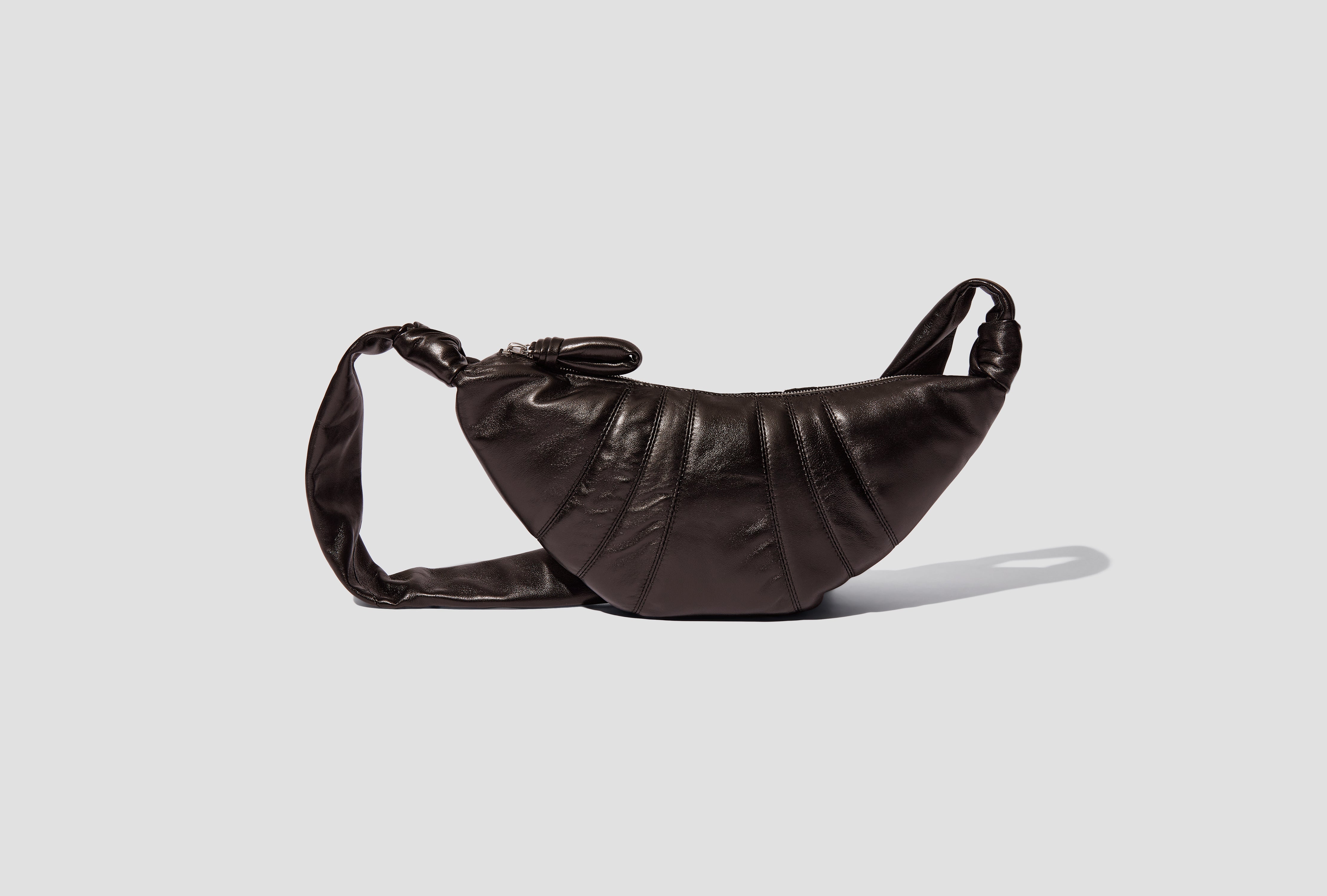 SMALL CROISSANT BAG - SOFT NAPPA LEATHER BG0003 LL095 Dark brown