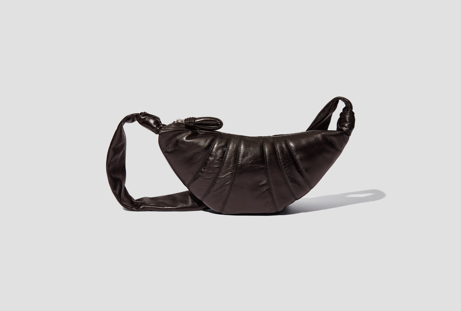 SMALL CROISSANT BAG - SOFT NAPPA LEATHER BG0003 LL095 Dark brown