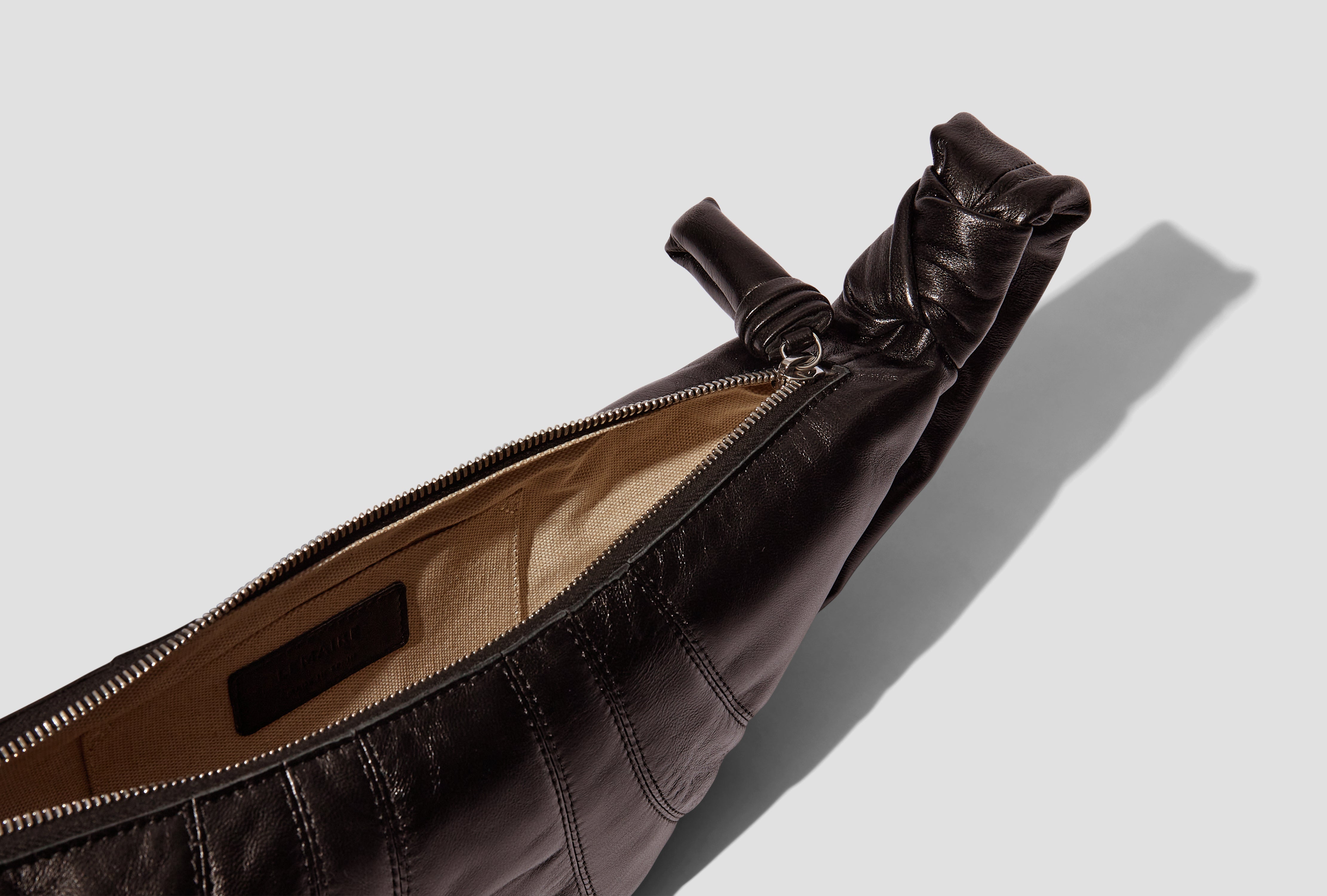 SMALL CROISSANT BAG - SOFT NAPPA LEATHER BG0003 LL095 Dark brown