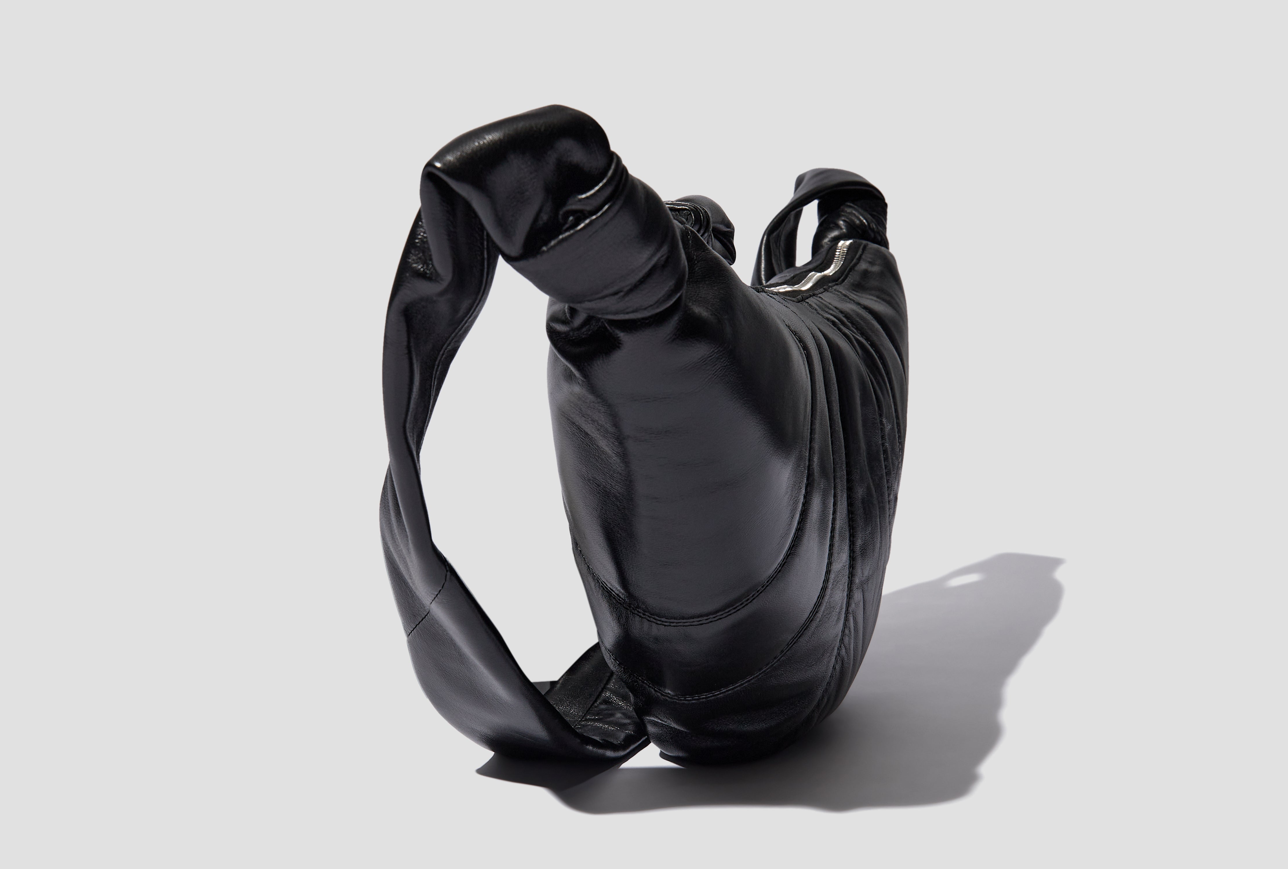 MEDIUM CROISSANT BAG - SOFT NAPPA LEATHER BG0001 LL095 Black