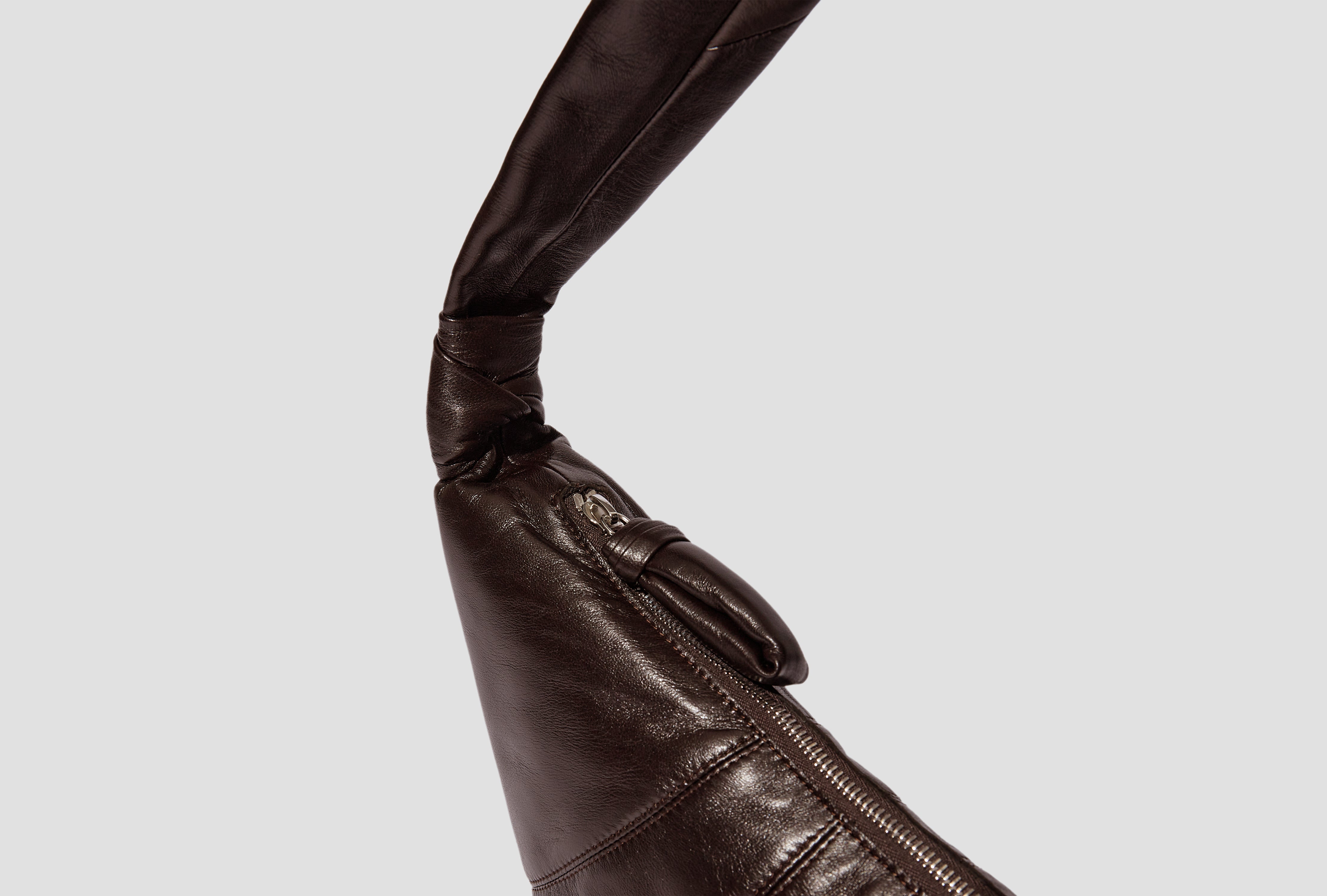 MEDIUM CROISSANT BAG - SOFT NAPPA LEATHER BG0001 LL095 Dark brown