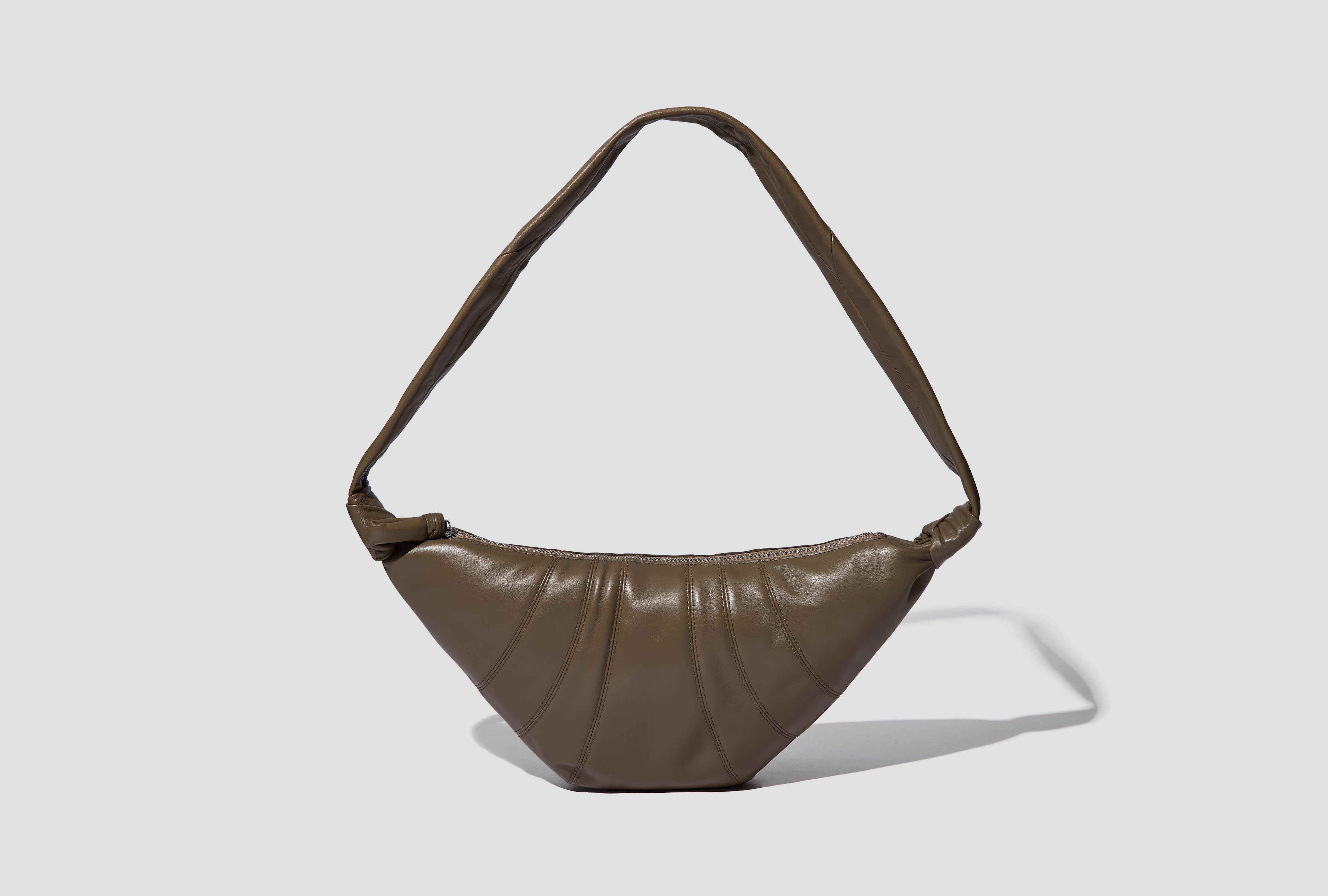 MEDIUM CROISSANT BAG - SOFT NAPPA LEATHER BG0001 LL095 Khaki