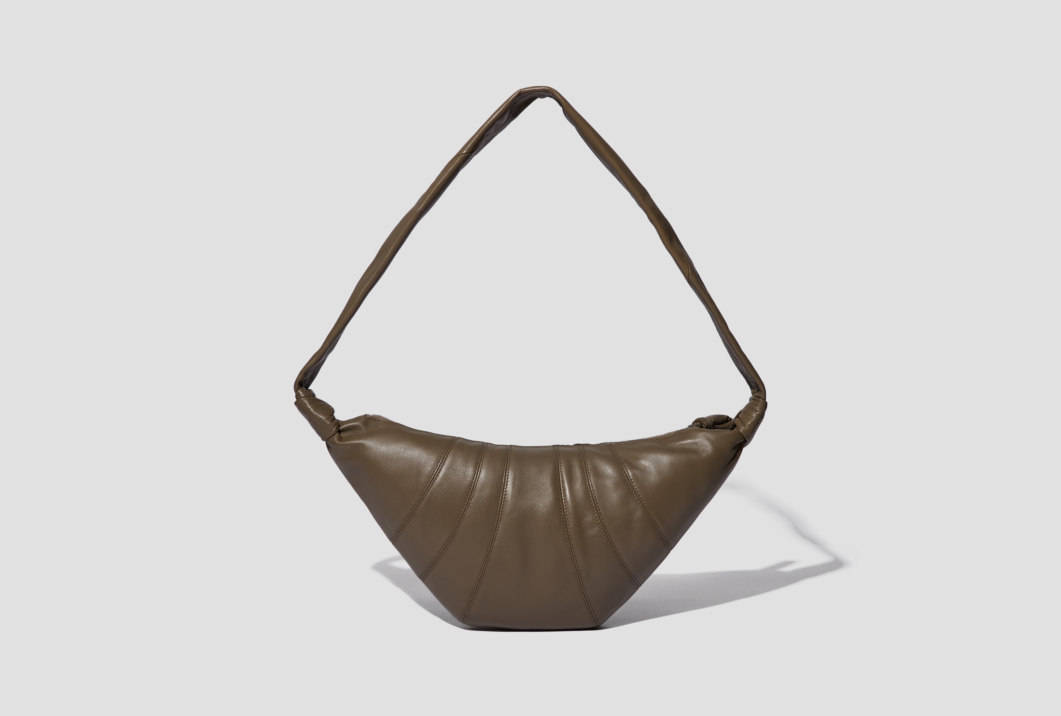 MEDIUM CROISSANT BAG - SOFT NAPPA LEATHER BG0001 LL095 Khaki