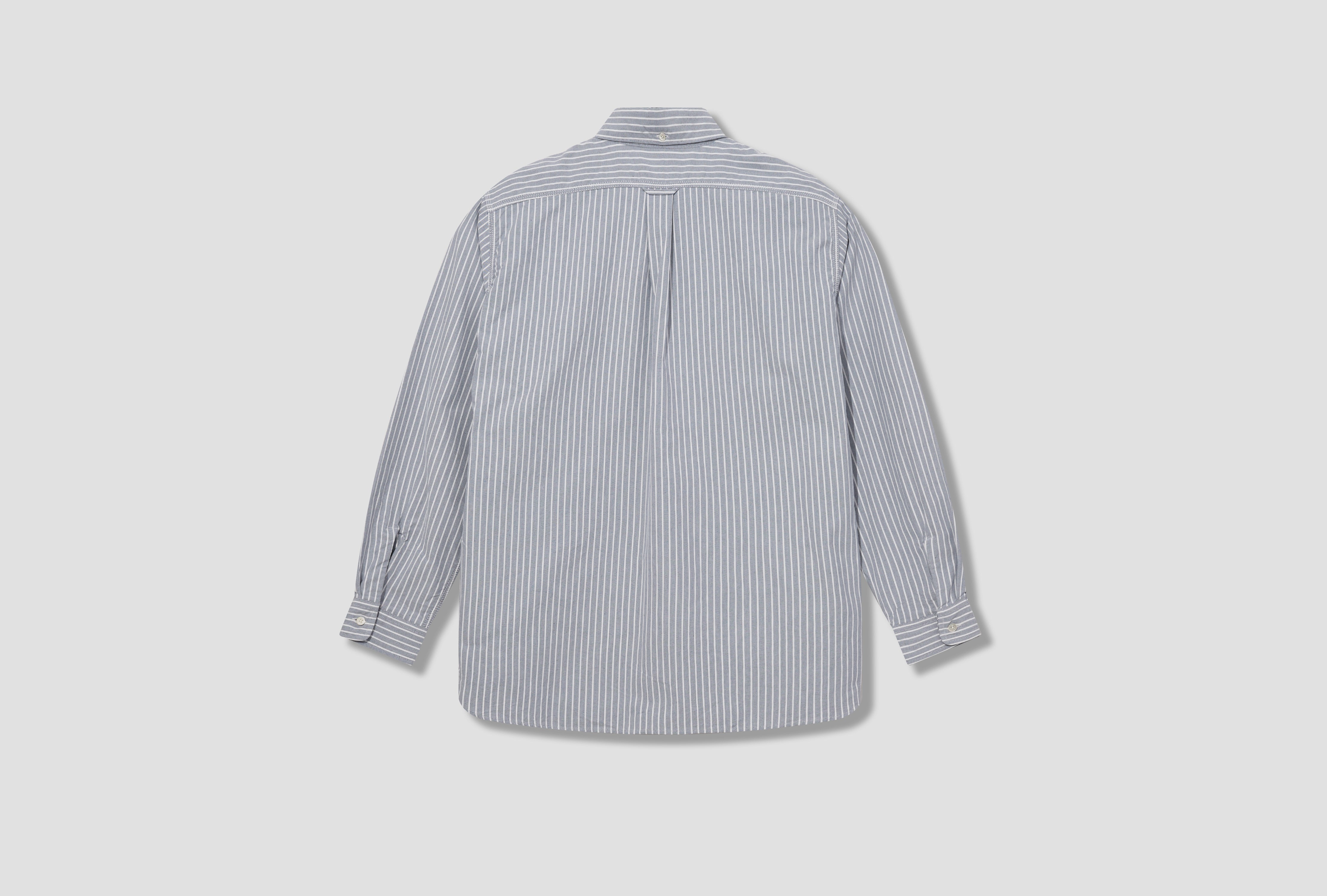 NANAMICA BUTTON DOWN STRIPE WIND SHIRT SUGF352E Navy – HARRESØ