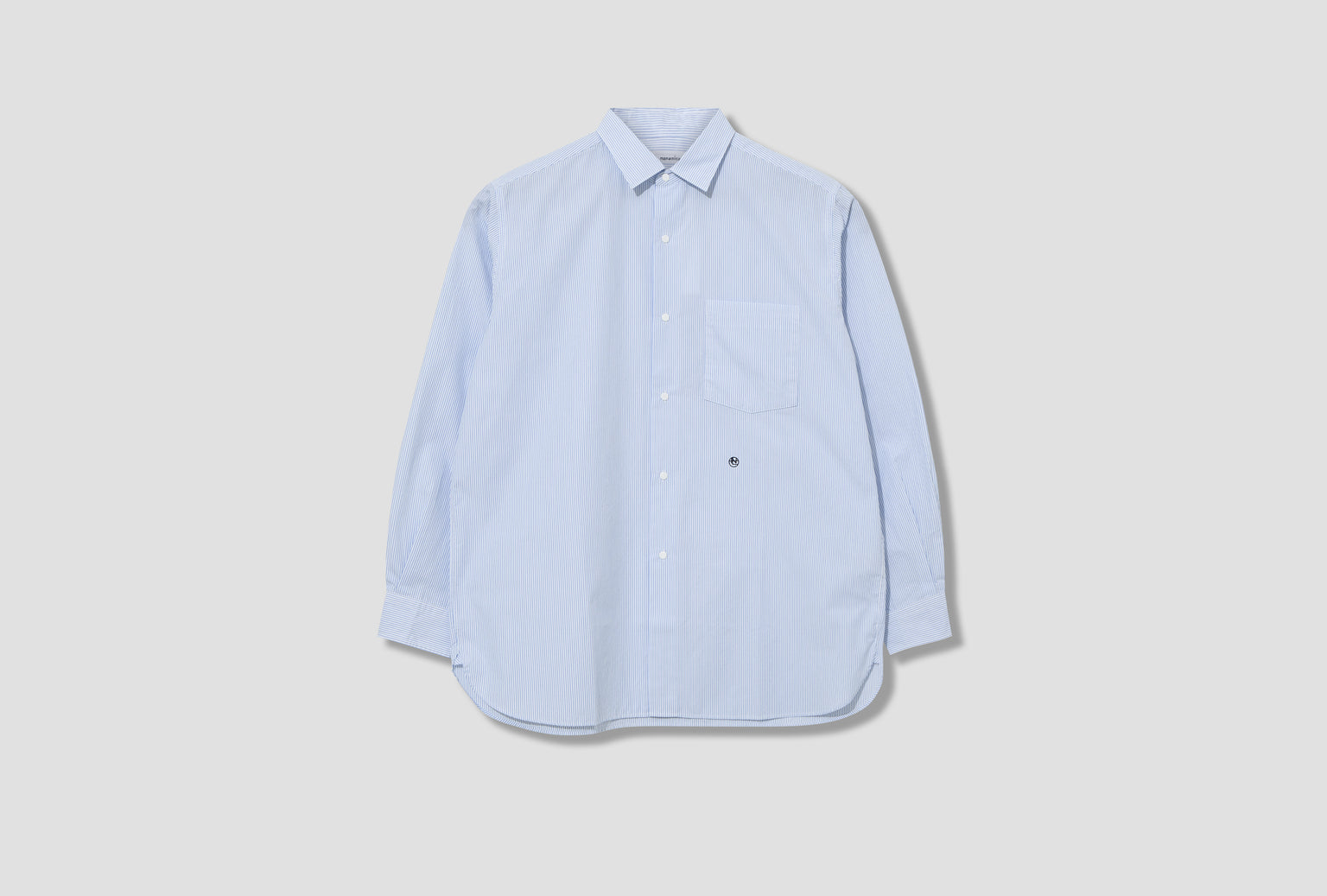REGULAR COLLAR STRIPE WIND SHIRT SUGF362E Light blue