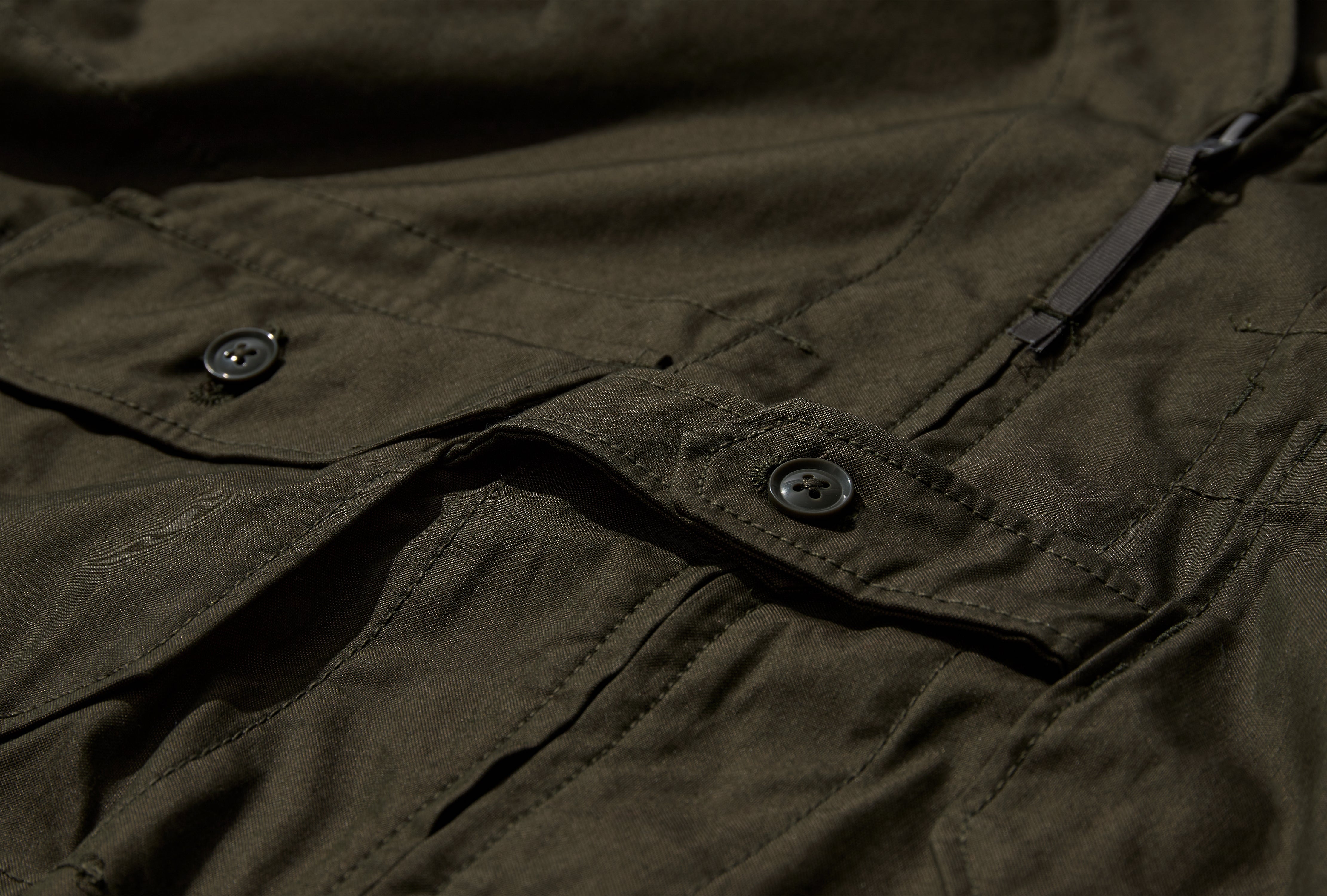 SHOOTING JACKET - OLIVE CP WEATHER POPLIN EU001 / 23F1D061