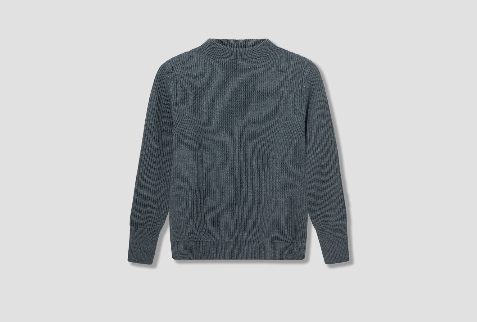 NAVY CREWNECK - G5 / INDIGO DYED YARN Light blue