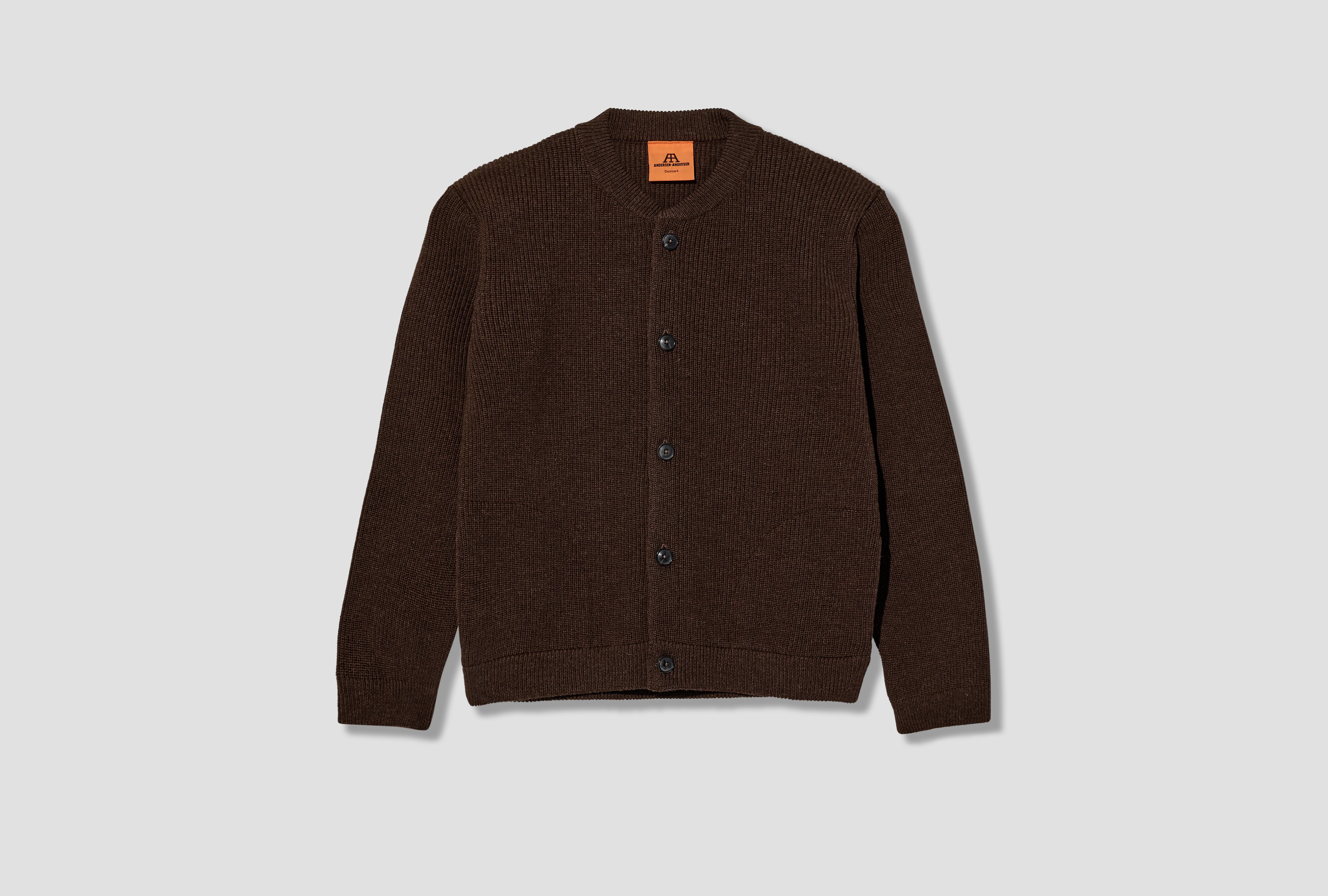 SKIPPER JACKET - 7 GAUGE / UNDYED YARN Brown