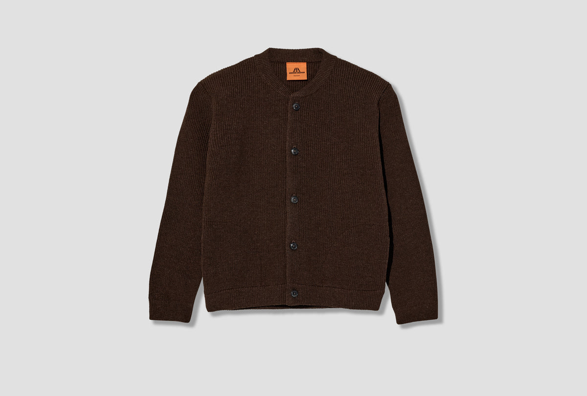 SKIPPER JACKET - 7 GAUGE / UNDYED YARN Brown