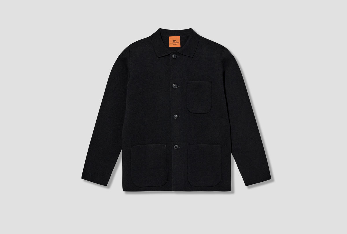 WORK JACKET - 12 GAUGE / SIGNATURE YARN Black