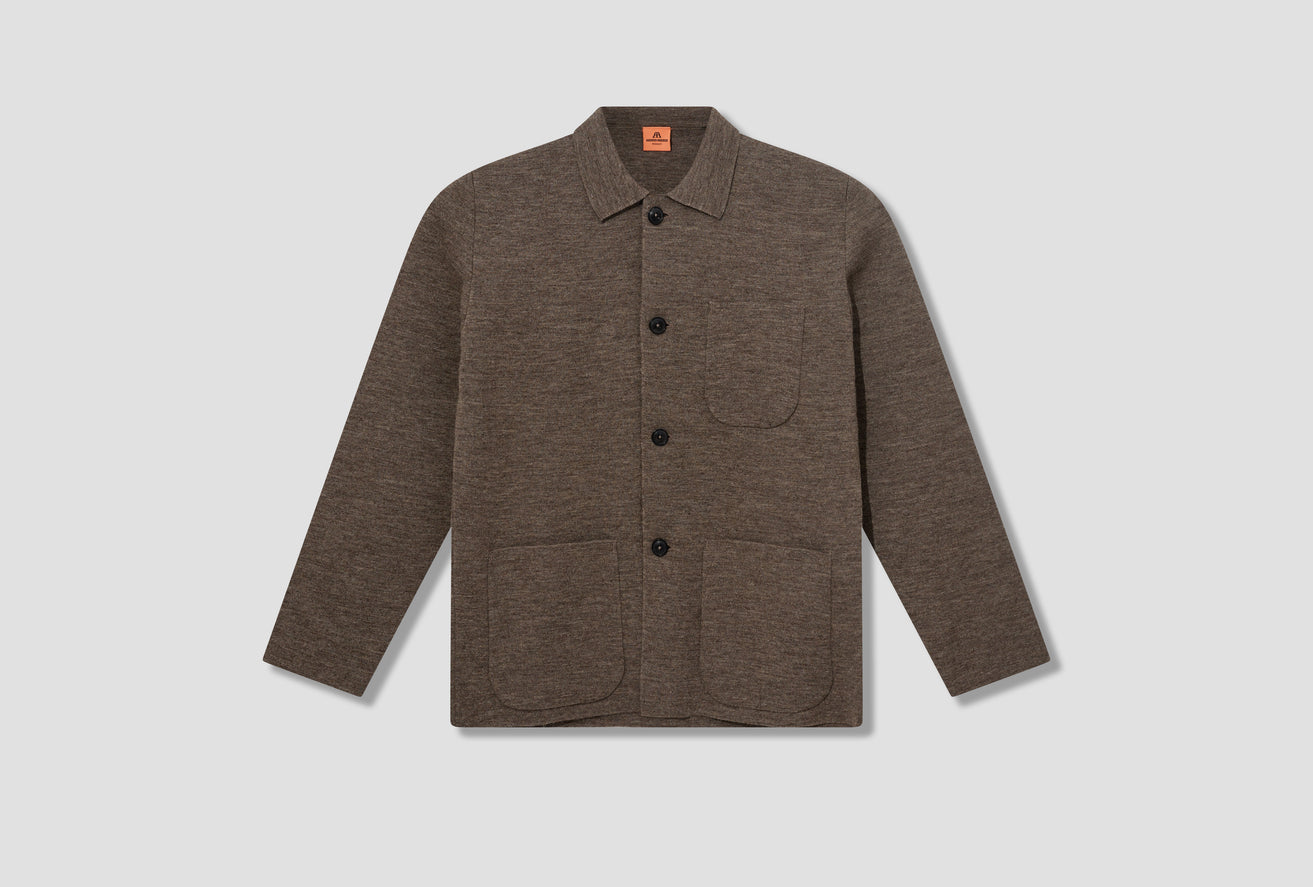 ESCADA 100% wool cropped brown jacket - Ginger Aardbei