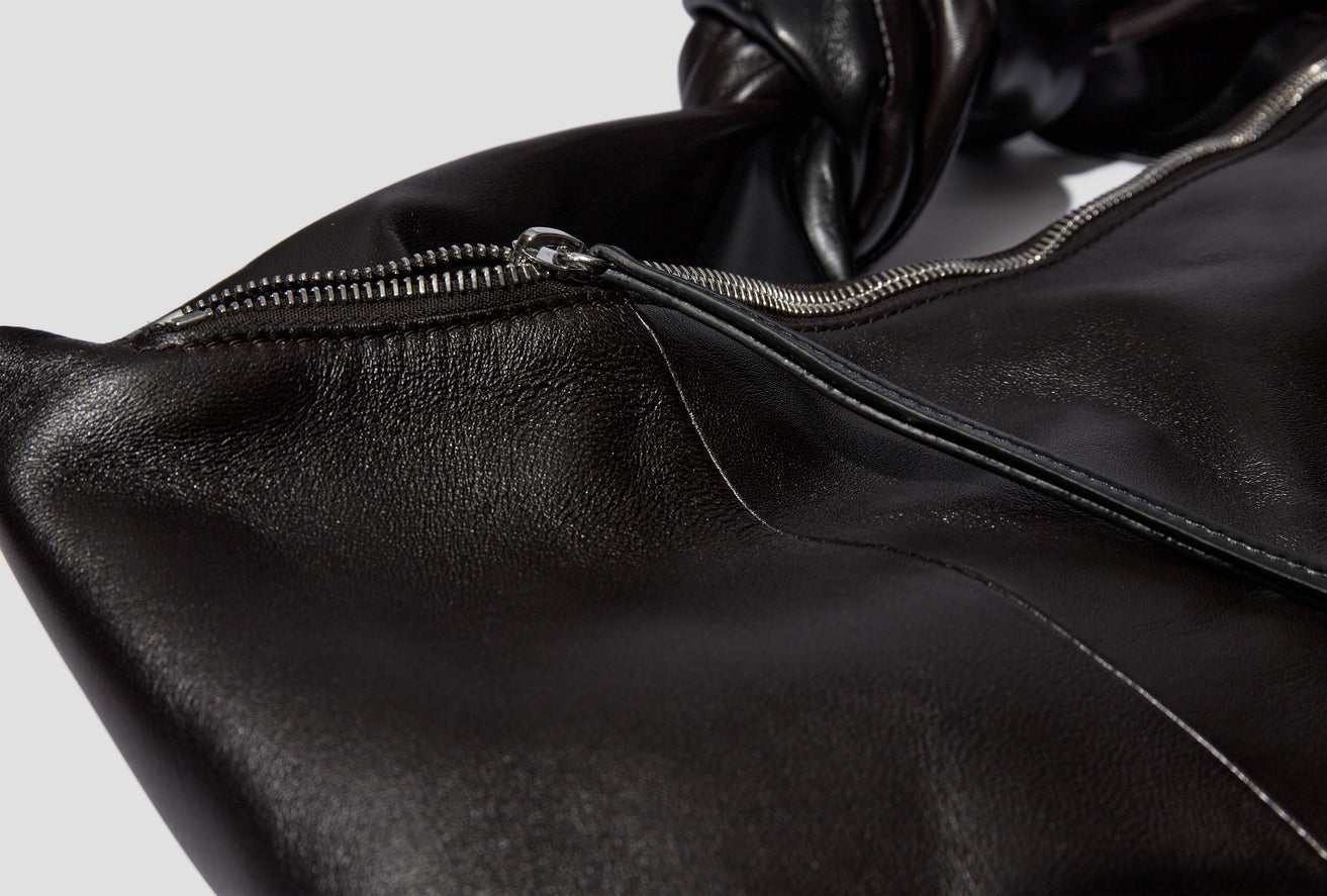 BANDANA BAG - SOFT NAPPA LEATHER BG0037 LL095 Dark brown