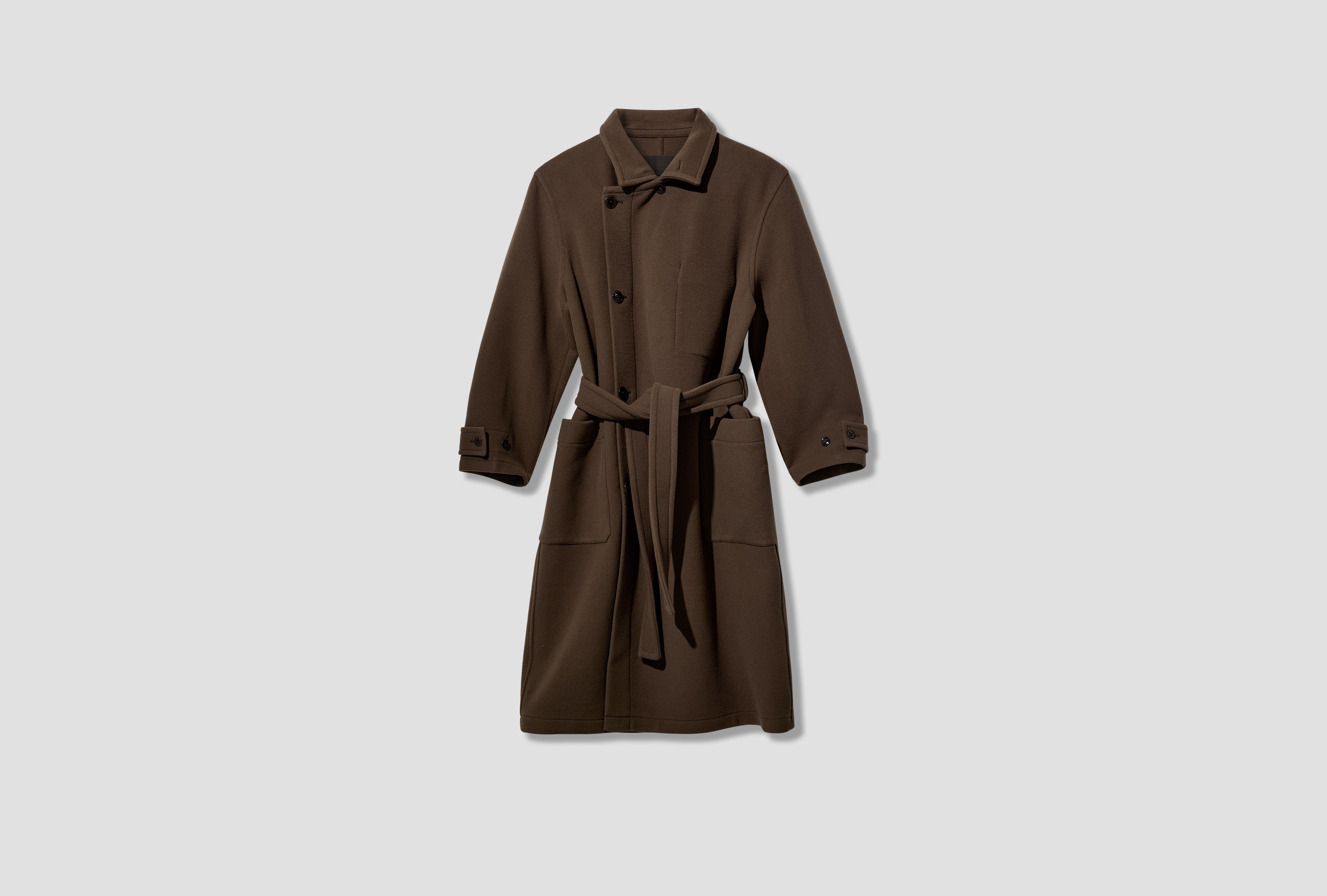 WRAP COAT - DOUBLE WOOL CO1037 LF1116 Green