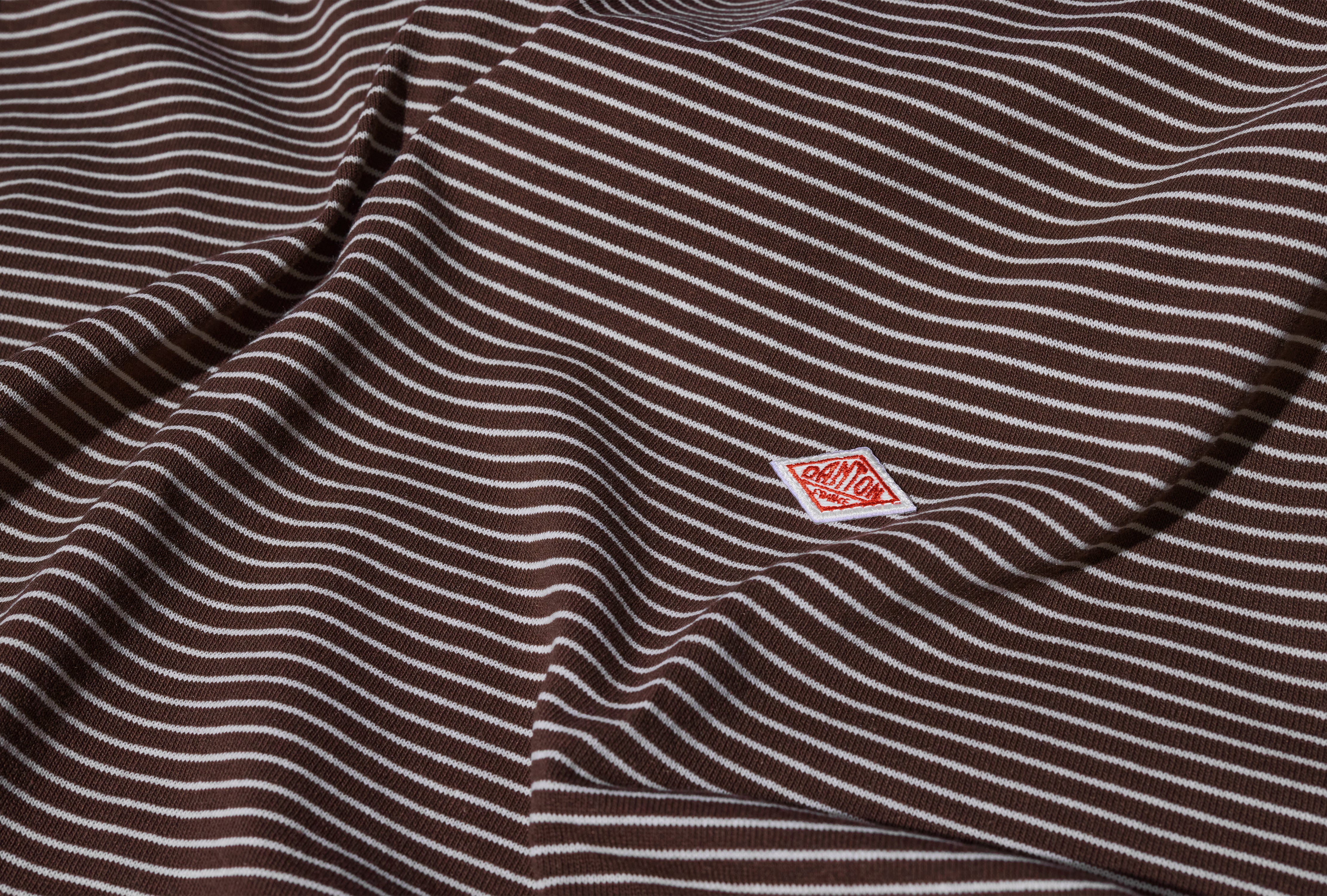 STRIPE LONG SLEEVE T-SHIRT - T/C OPEN END JERSEY #DT-C0200 TCB Dark brown