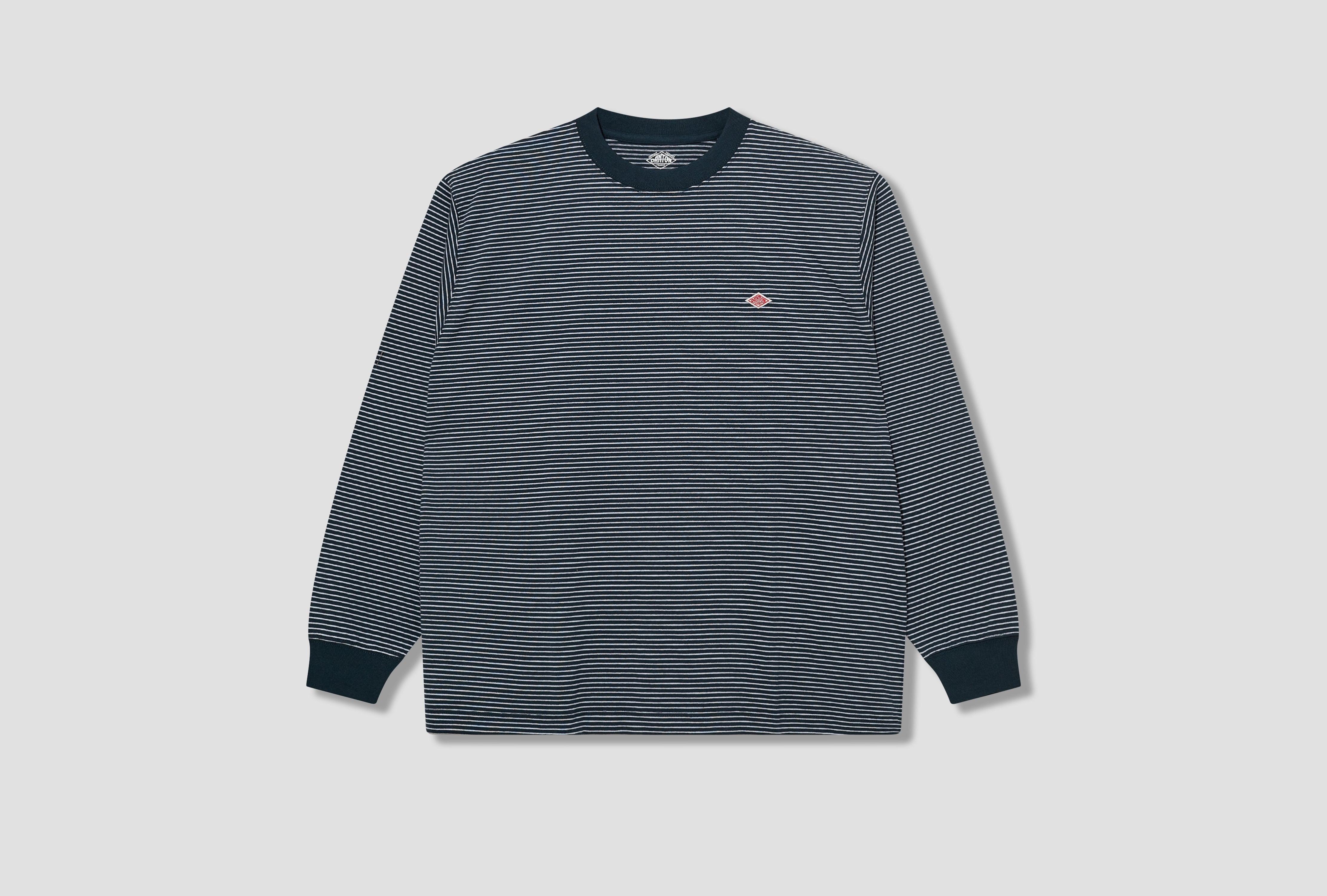 LONG SLEEVE T-SHIRT STRIPE - T/C OPEN END JERSEY #DT-C0200 TCB Green