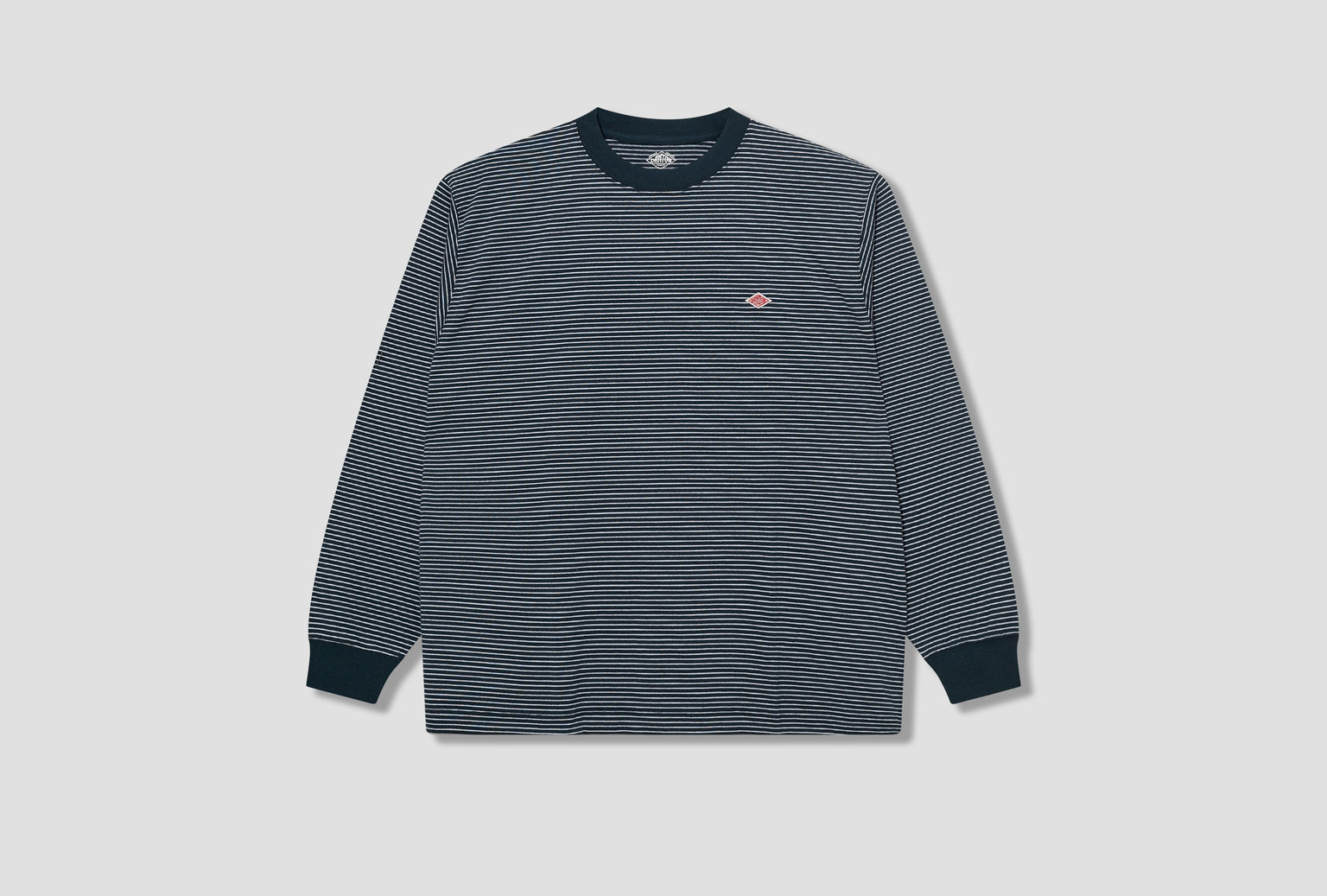 LONG SLEEVE T-SHIRT STRIPE - T/C OPEN END JERSEY #DT-C0200 TCB Green
