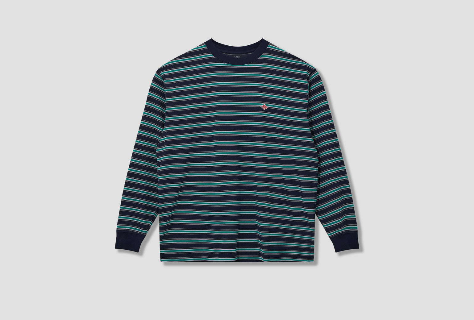 STRIPE LONG SLEEVE T-SHIRT - T/C OPEN END JERSEY #DT-C0200 TCB Navy