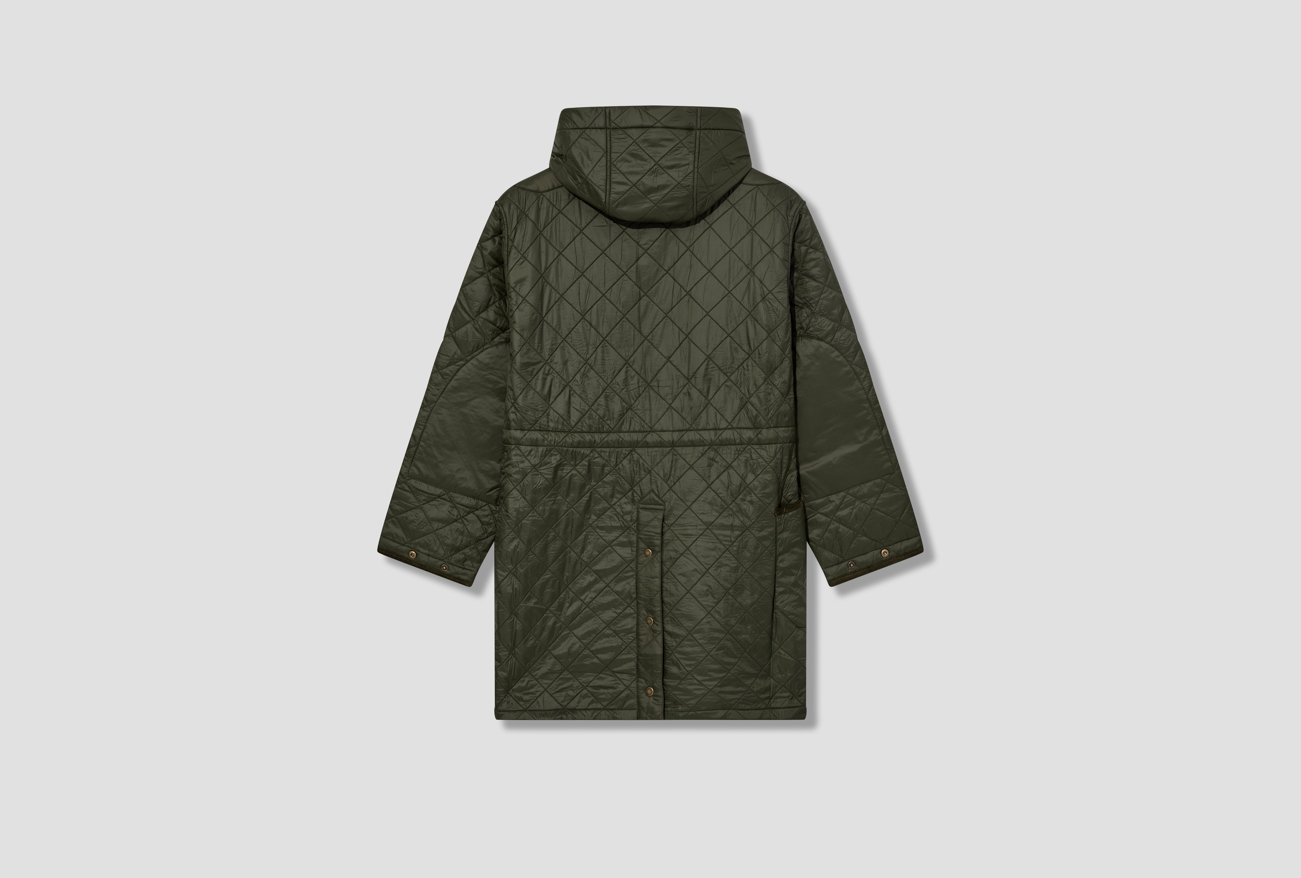 HERITAGE + - OVERNIGHT POLAR QUILTED PARKA JACKET MQU1739 Olive