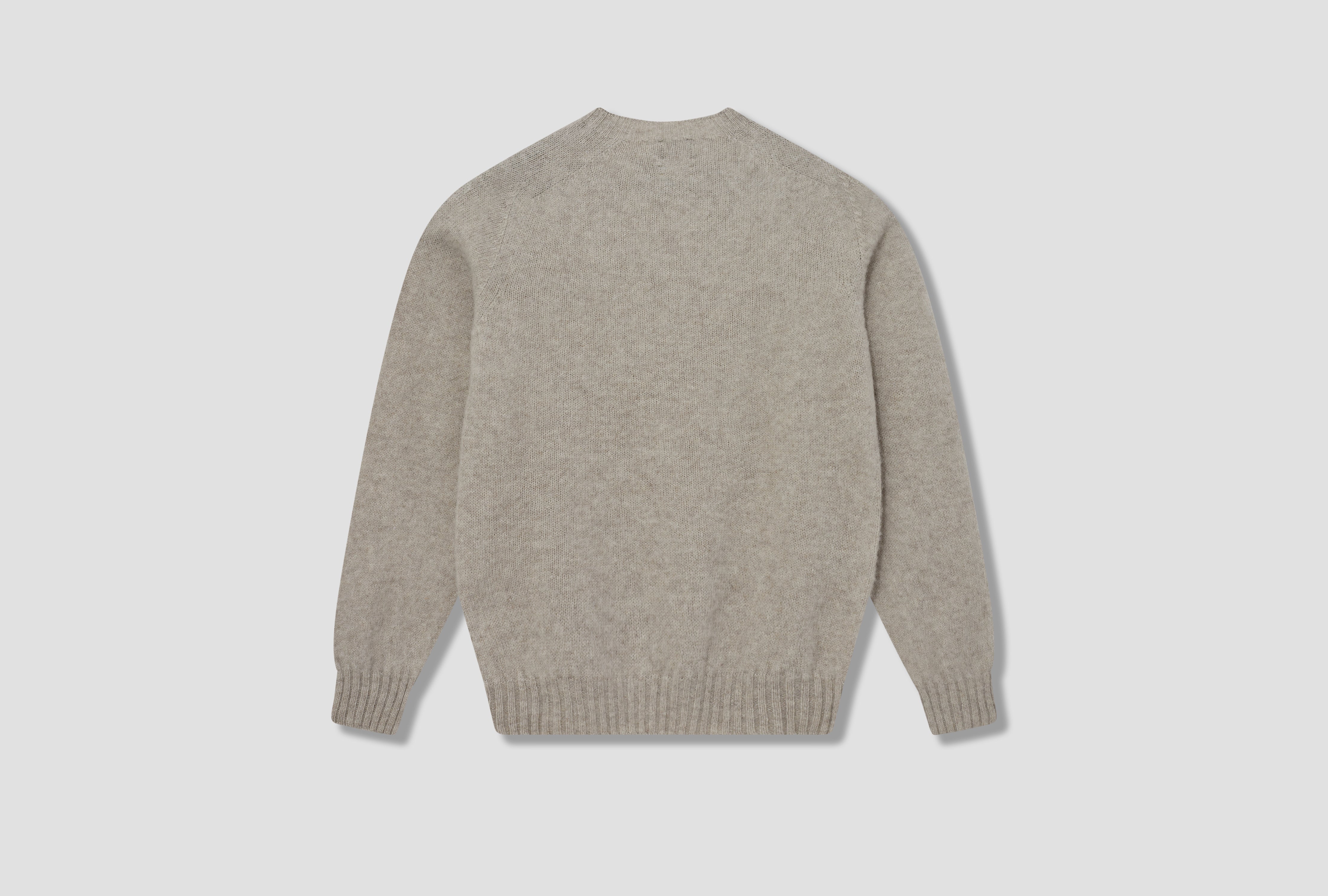 BRUSHED SHETLAND CREW NECK JUMPER DR2A3A 21501-15 Beige