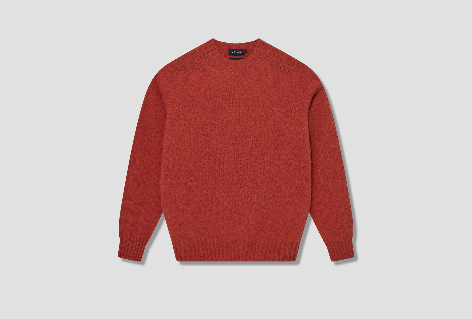 BRUSHED SHETLAND CREW NECK JUMPER DR2A3A 21501-20 Orange