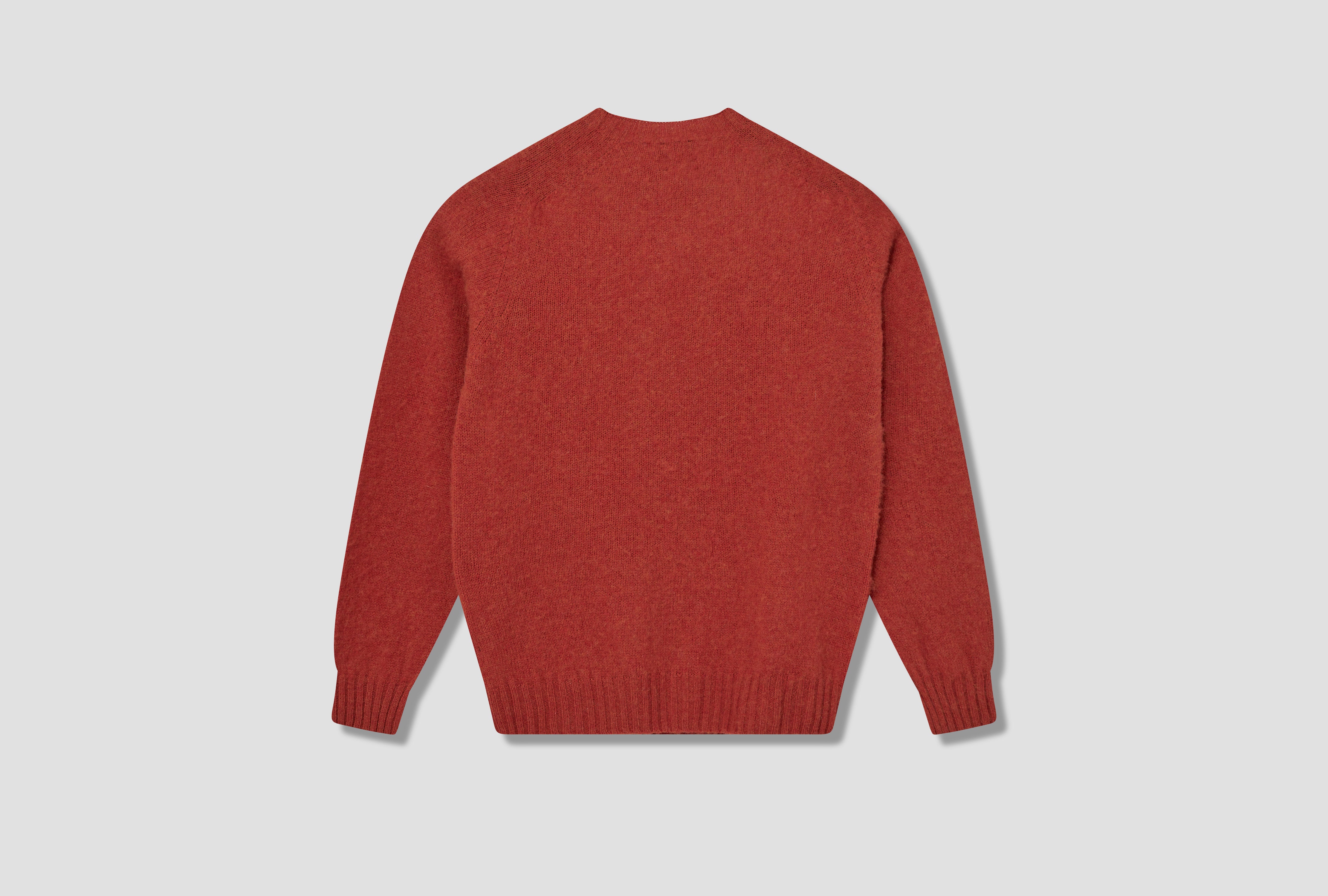 BRUSHED SHETLAND CREW NECK JUMPER DR2A3A 21501-20 Orange