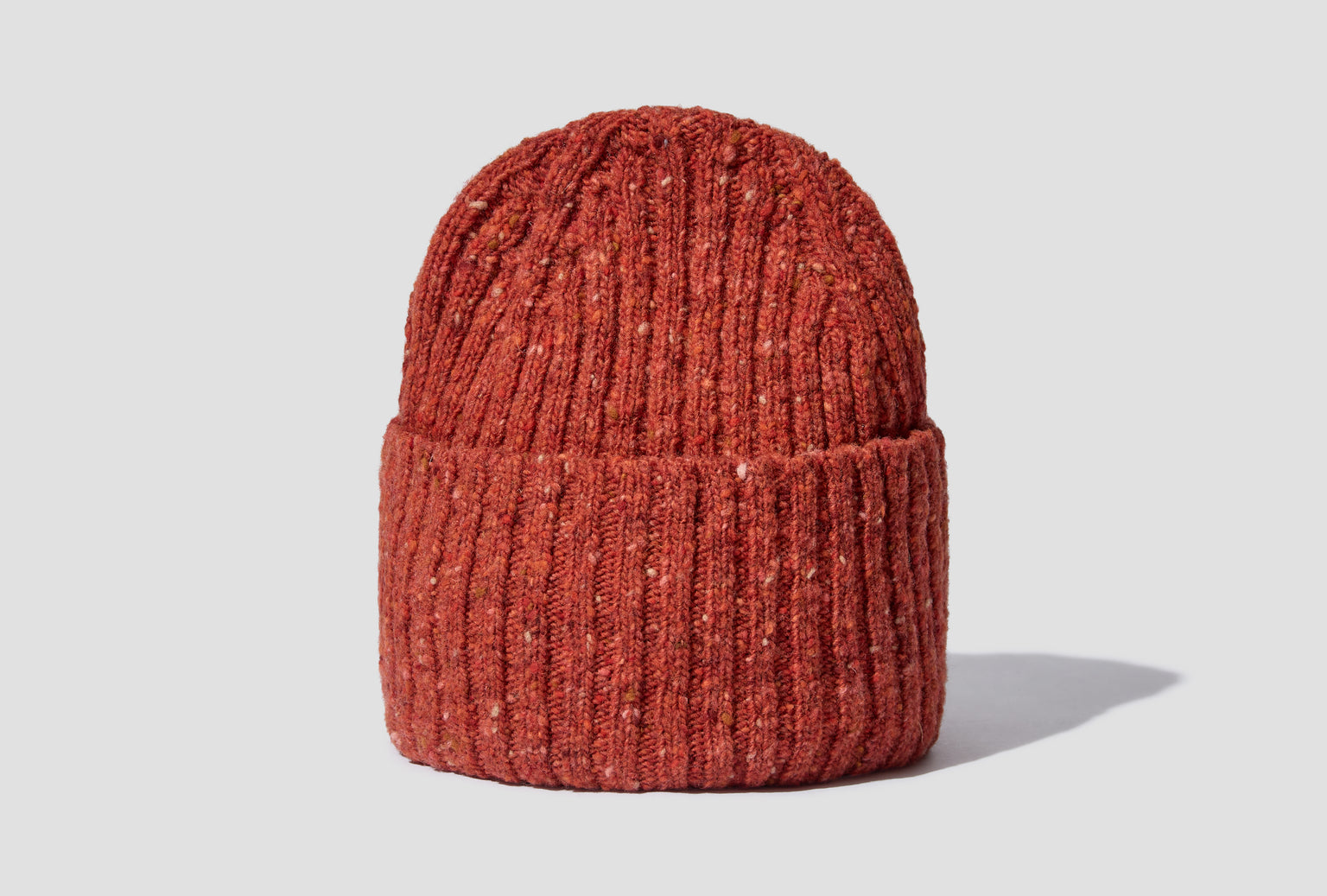 MERINO WOOL RIBBED KNIT BEANIE DR1AG1 21581-04 Orange